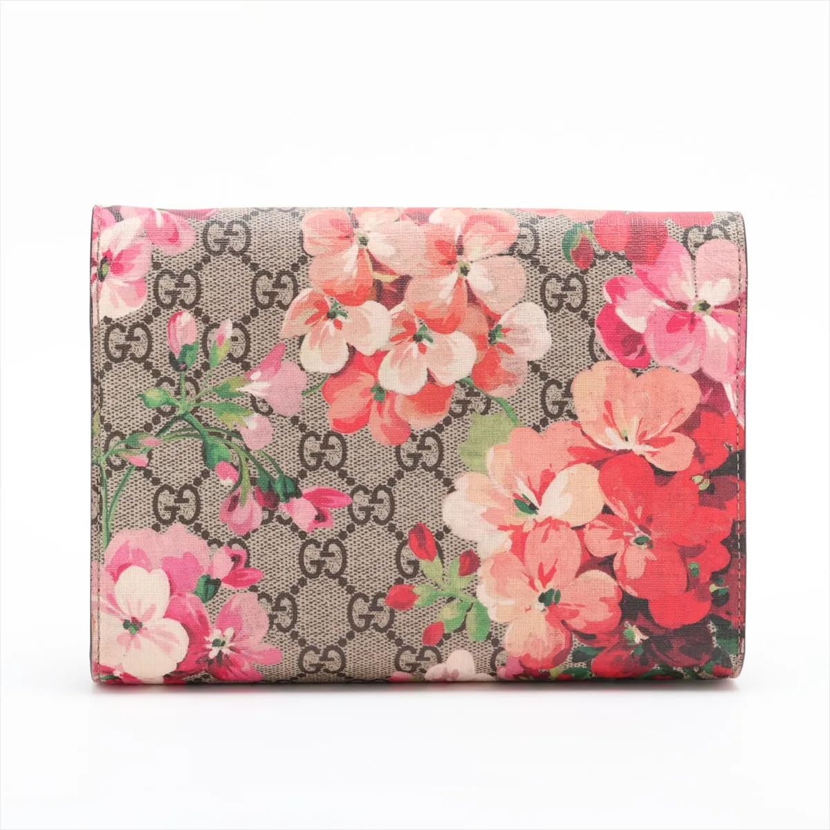 GG Blooms Dionysus PVC x Leather Chain Wallet Beige x Pink 401231 — view 2