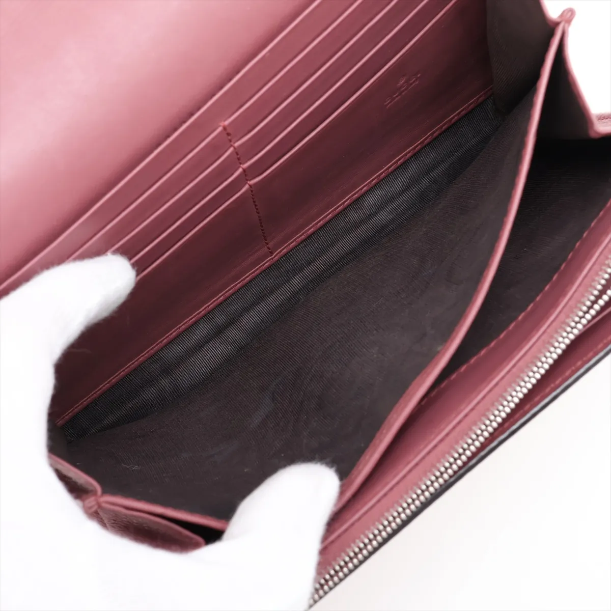 GG Blooms Dionysus PVC x Leather Chain Wallet Beige x Pink 401231 — view 6