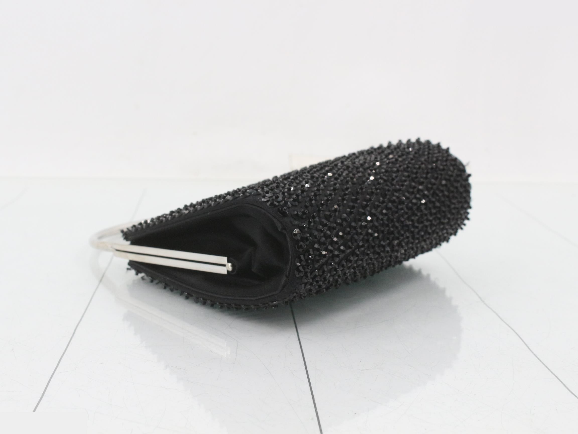 Sequined handbag, coin purse style, black — view 5