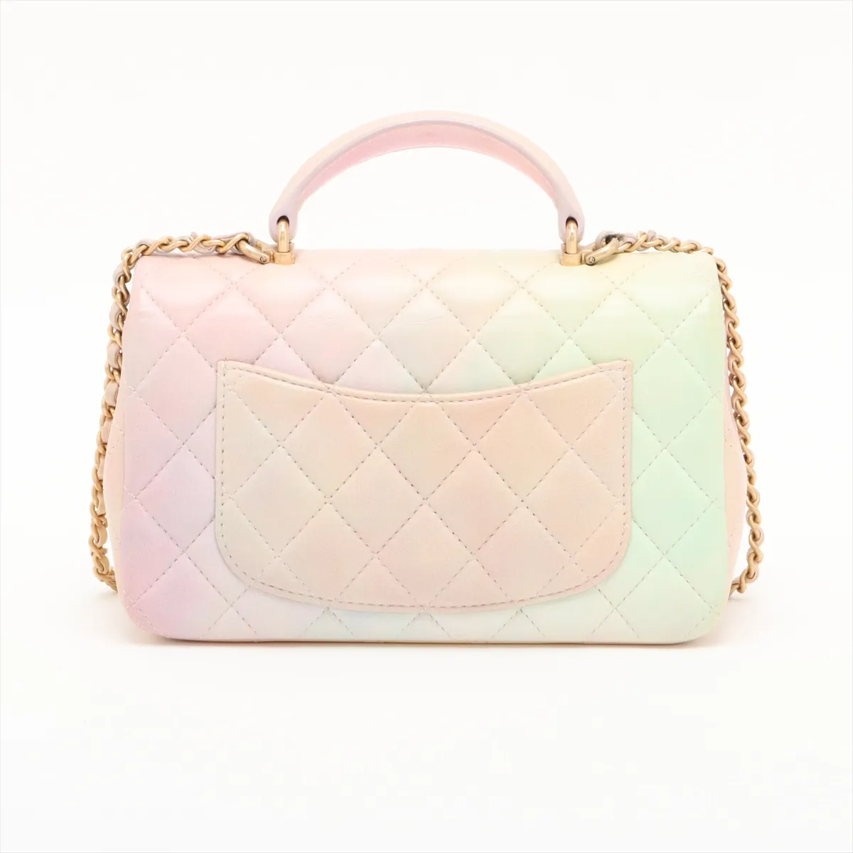 Mini Matelasse Lambskin 2WAY Handbag Multicolor Gold Hardware X7LKCUP4 Random Plate — view 2