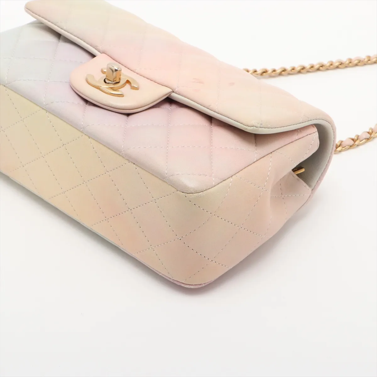 Mini Matelasse Lambskin 2WAY Handbag Multicolor Gold Hardware X7LKCUP4 Random Plate — view 3