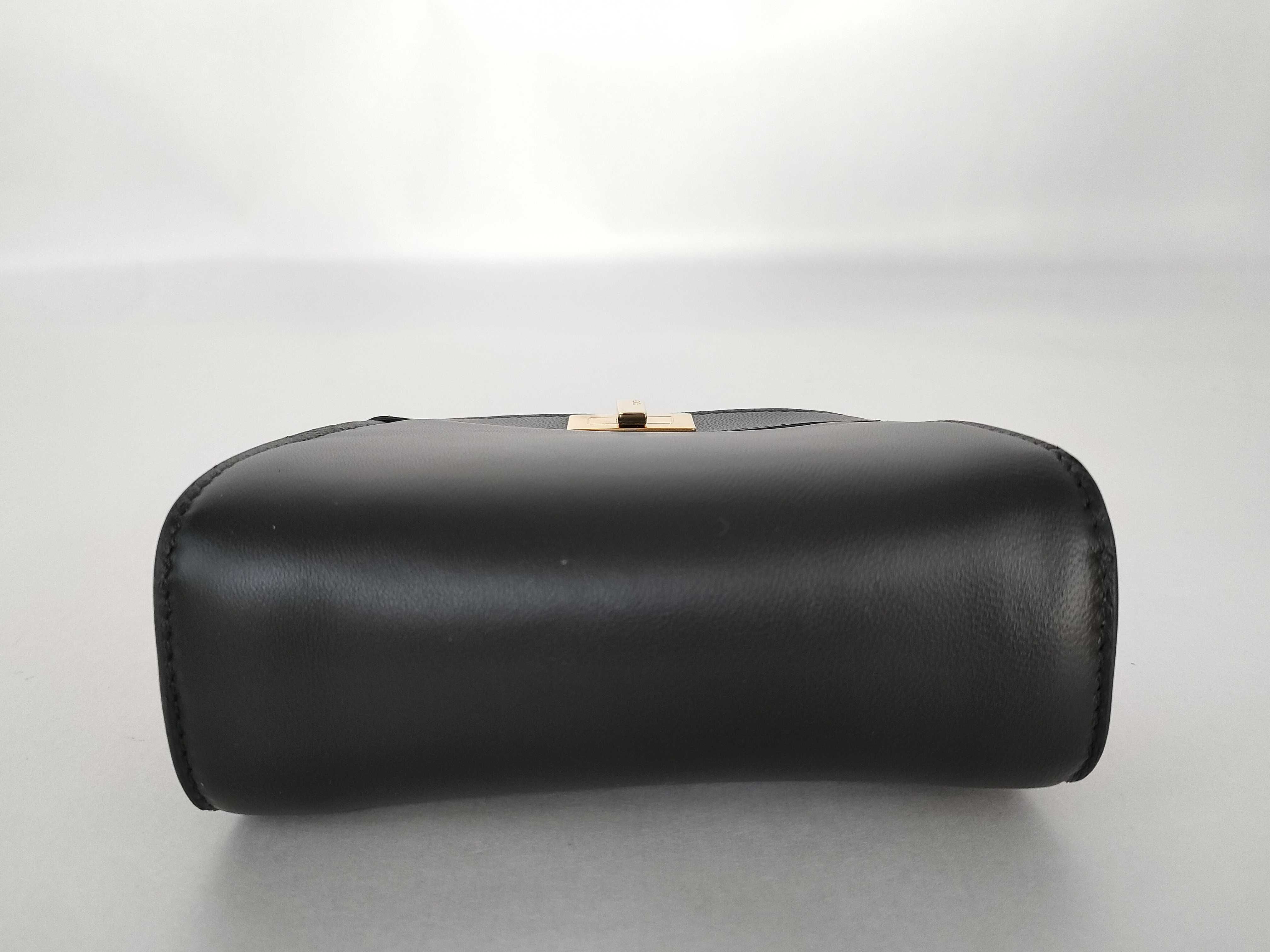 Nano Peekaboo Leather 2-way Handbag, Black with Gold Hardware, Shoulder Bag — view 7