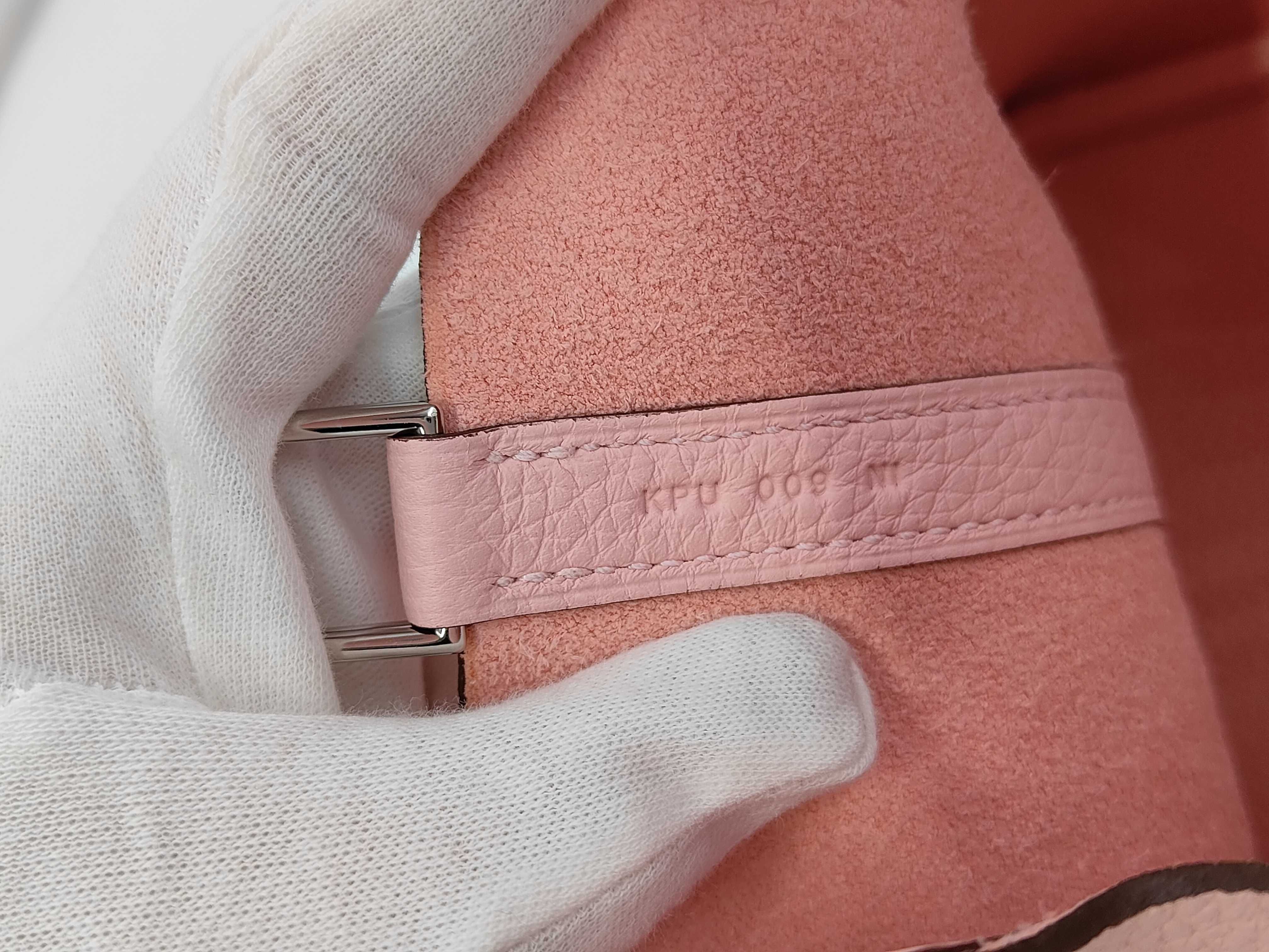 Picotin Lock 18 PM Rose Sakura Silver Hardware K Stamp Handbag — view 10