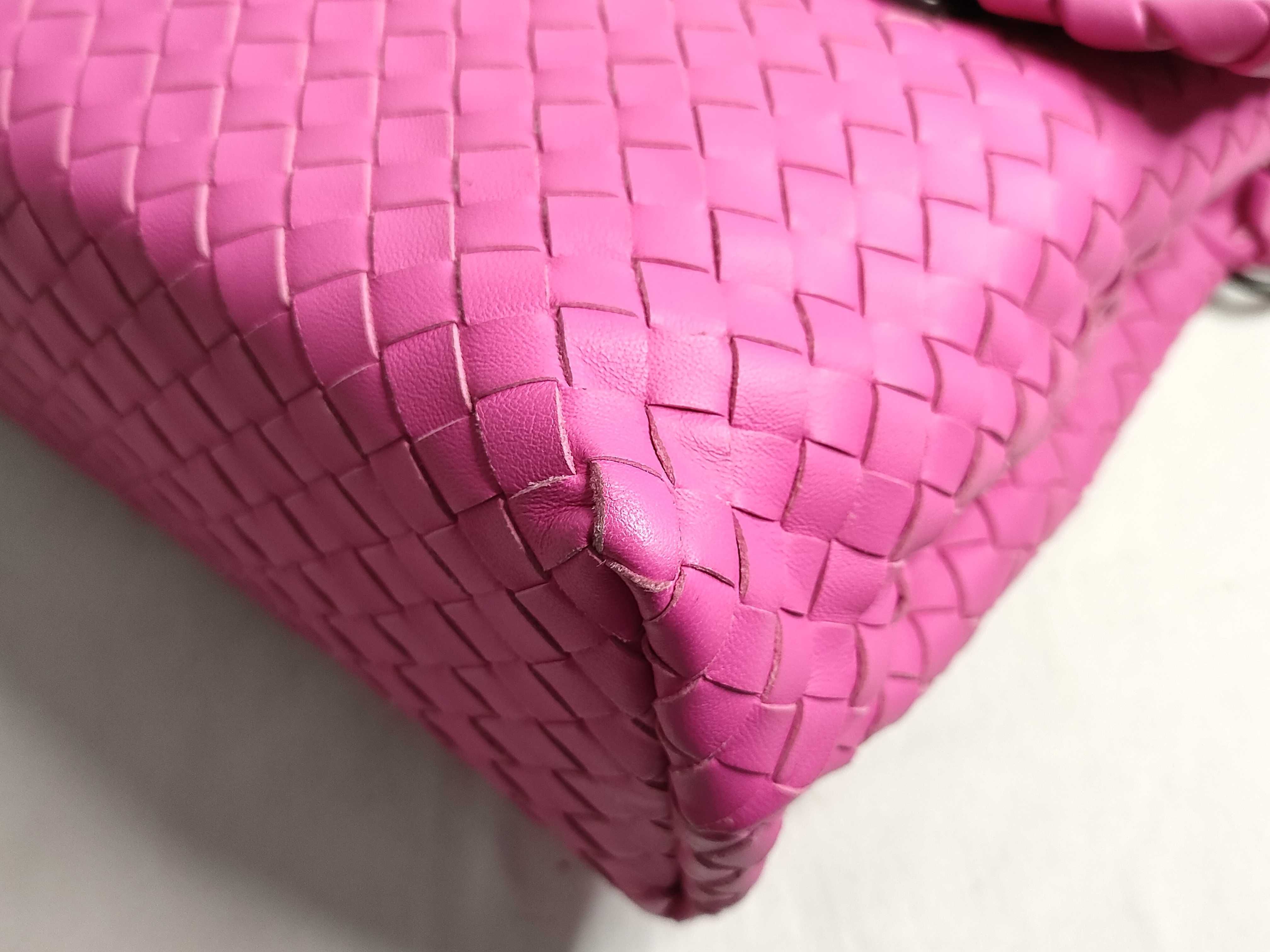 Intrecciato SG - Olympian Leather Chain Shoulder Bag Pink — view 6