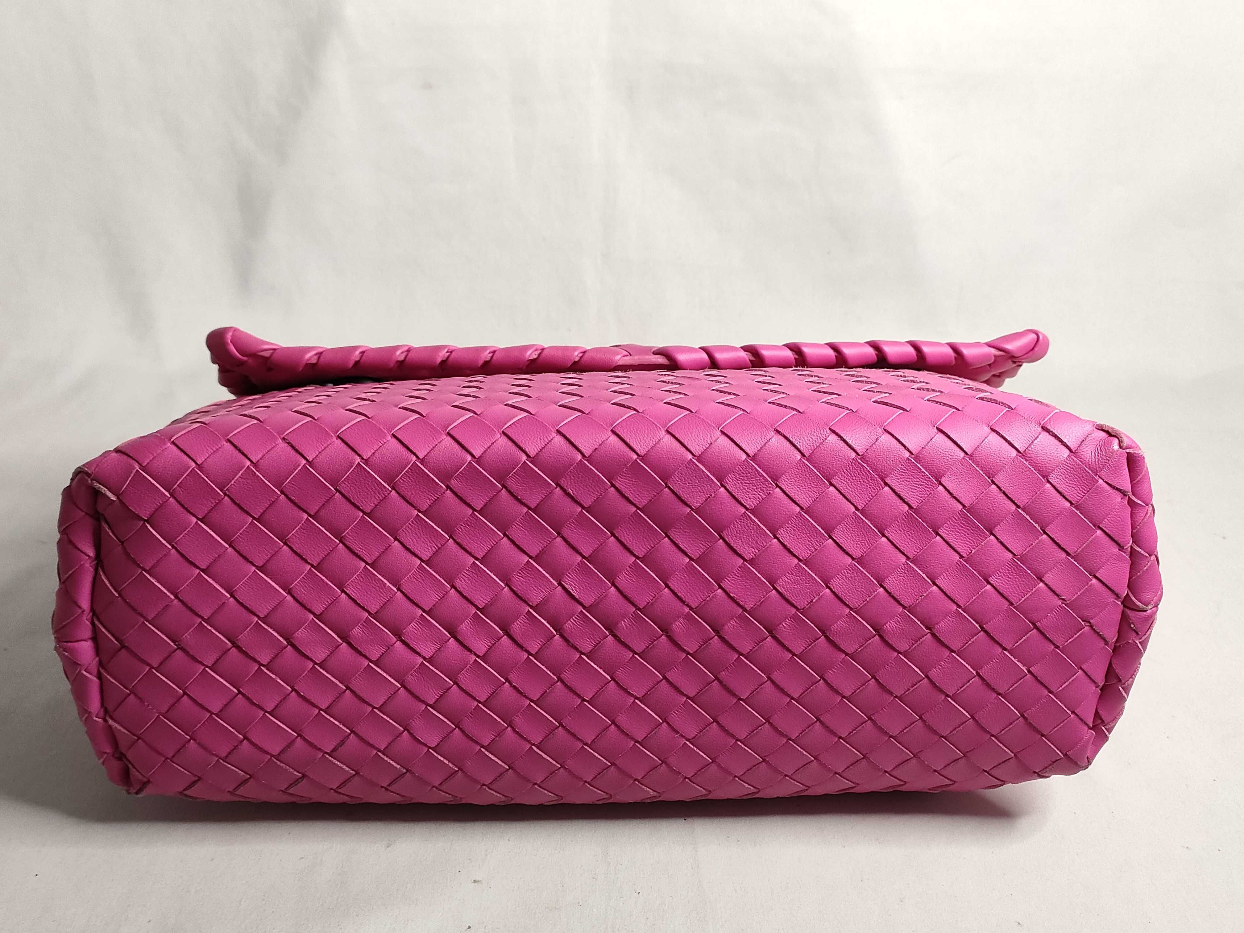Intrecciato SG - Olympian Leather Chain Shoulder Bag Pink — view 7