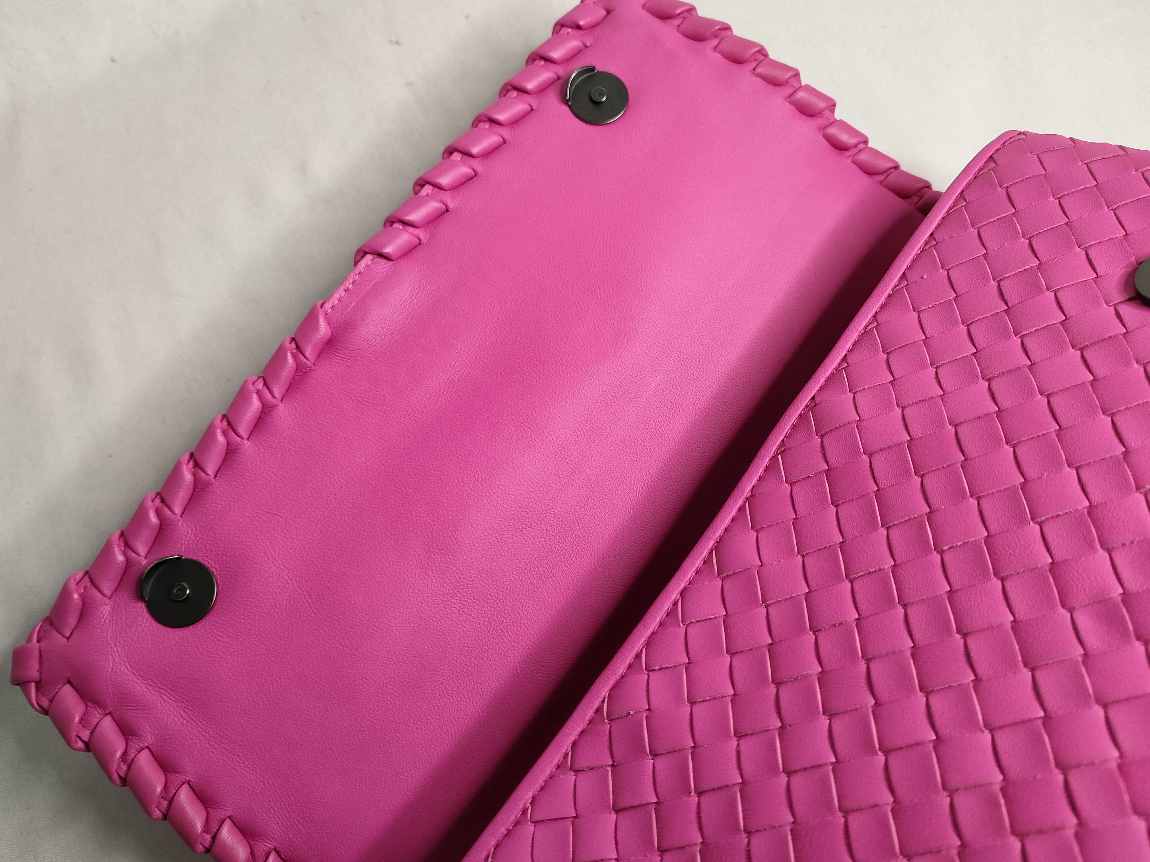 Intrecciato SG - Olympian Leather Chain Shoulder Bag Pink — view 8