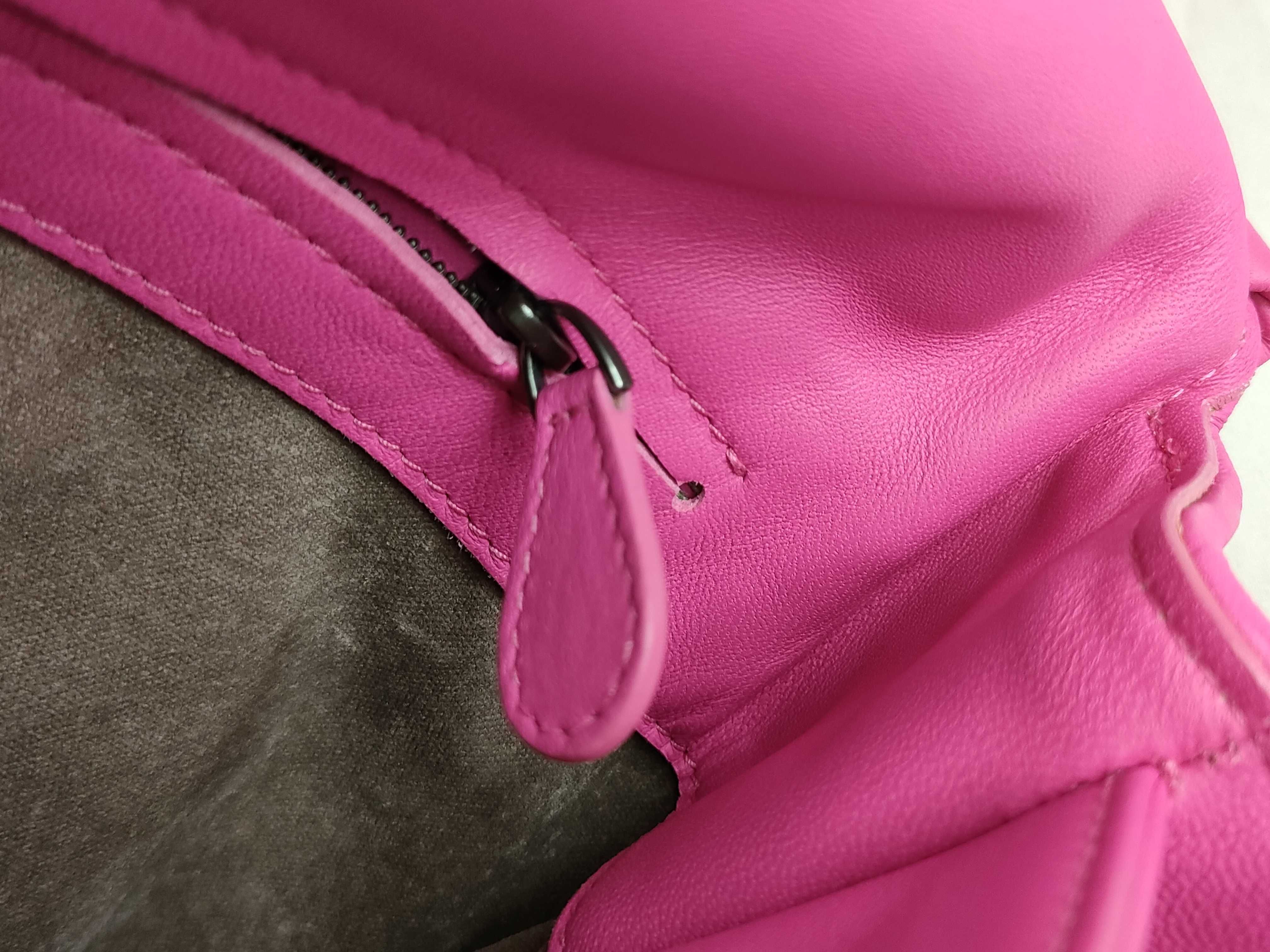 Intrecciato SG - Olympian Leather Chain Shoulder Bag Pink — view 9