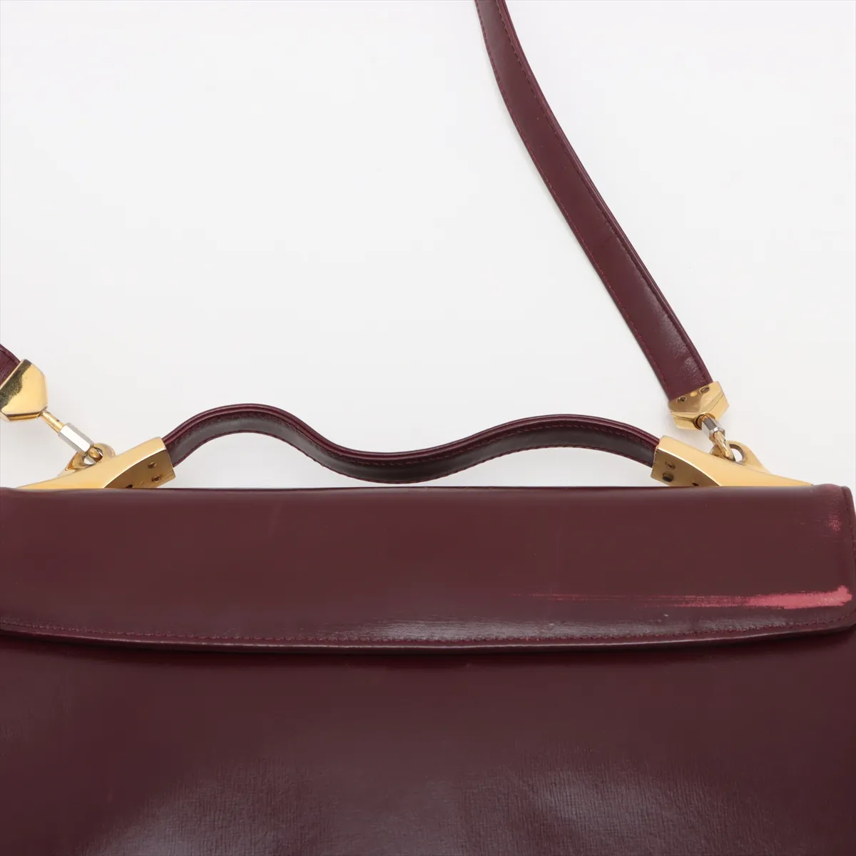 Trotter Leather Shoulder Bag Red — view 6