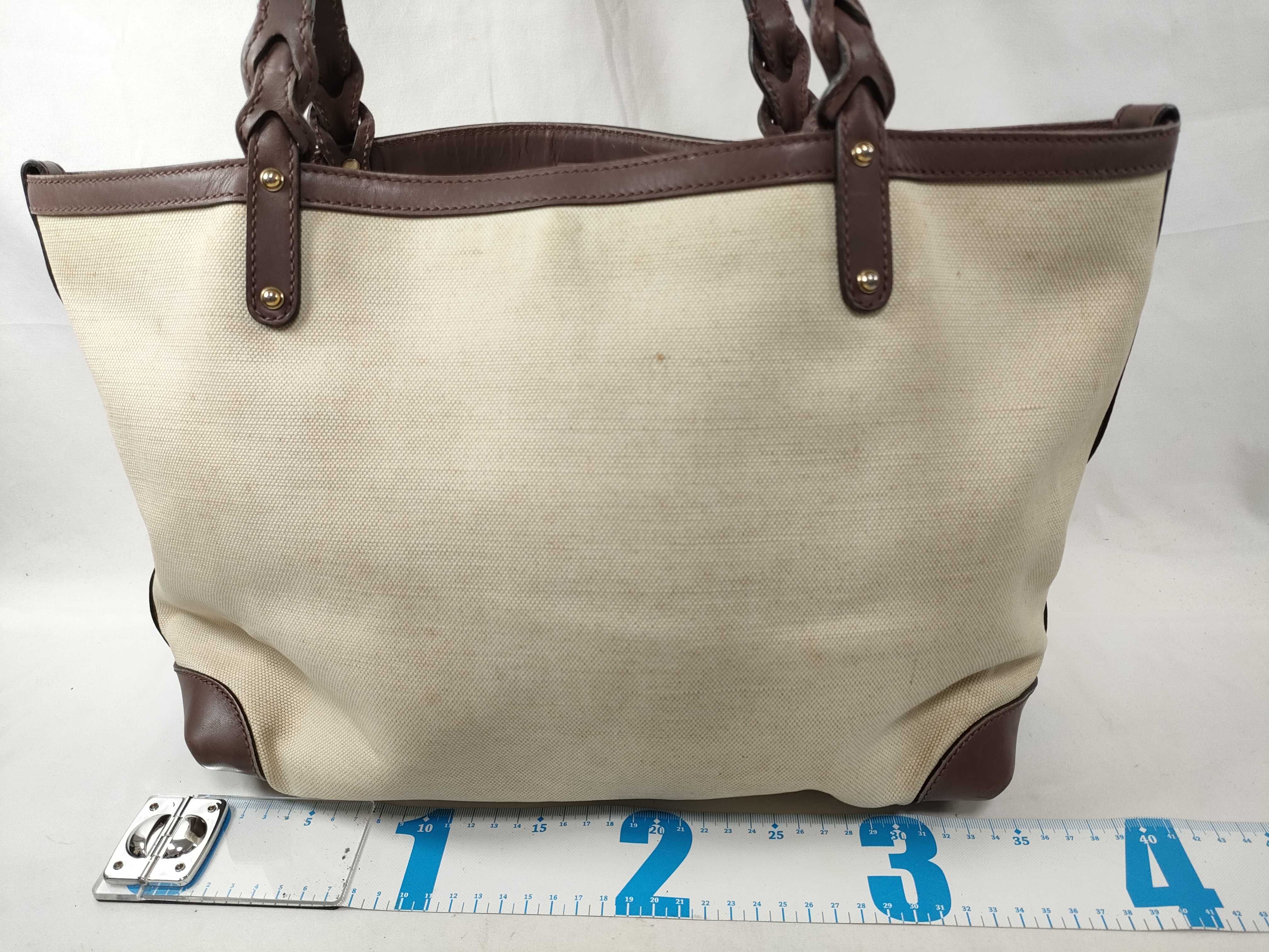Logo Jacquard Canvas Tote Bag Handbag — view 2