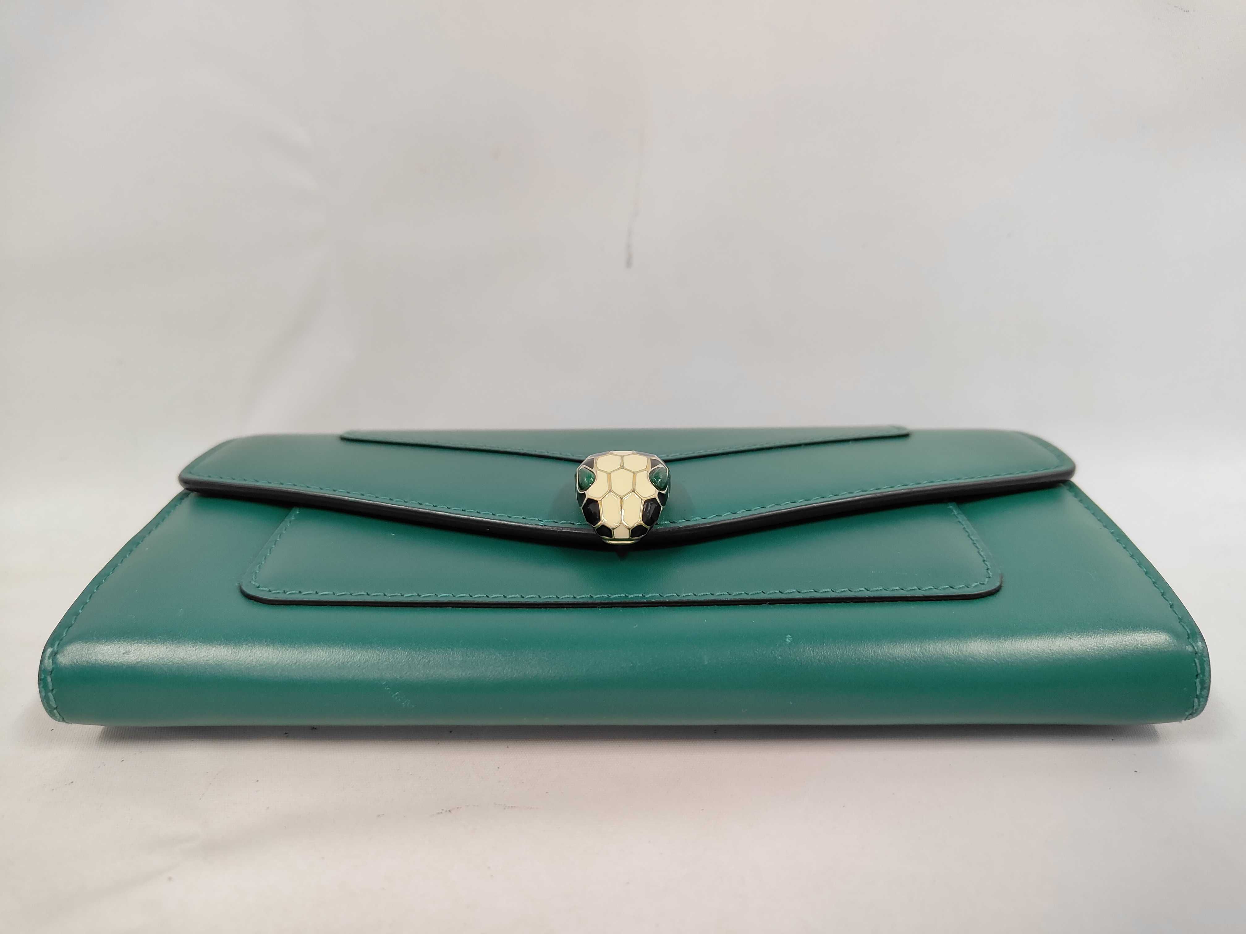 BULGARI Long Wallet Serpenti Forever Green Wallet — view 4
