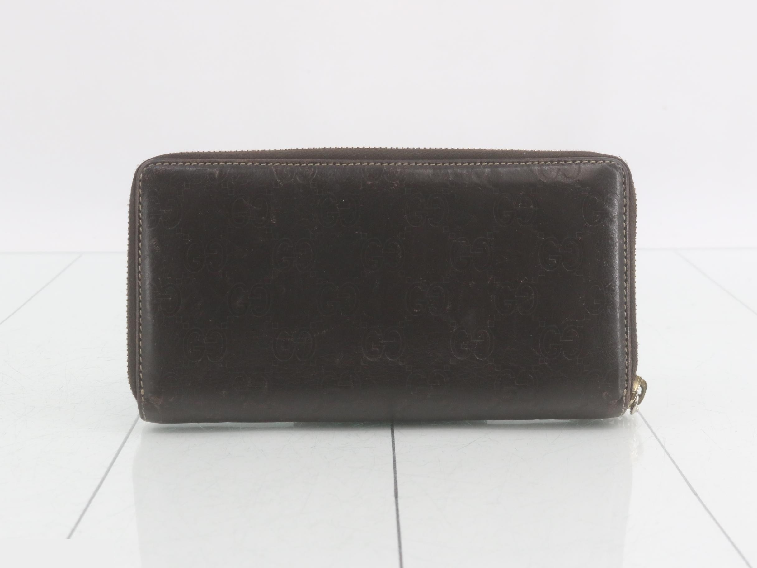Guccissima 212110 Brown Round Zip Long Wallet — view 2