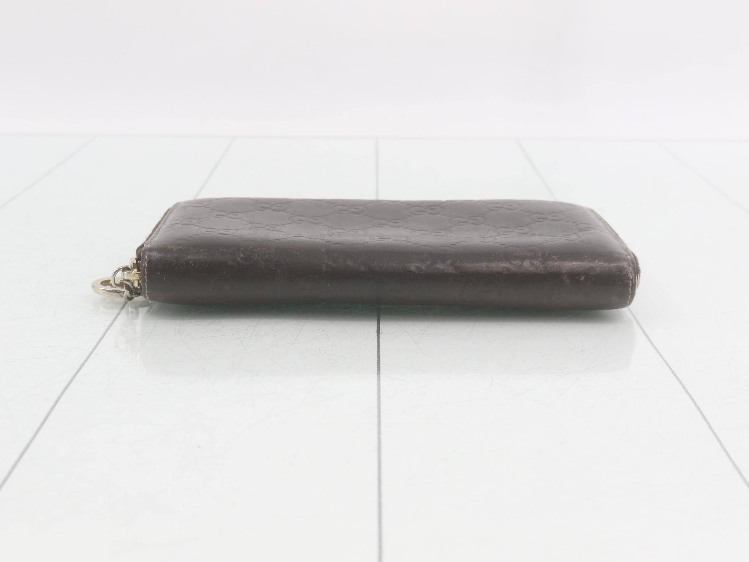 Guccissima 212110 Brown Round Zip Long Wallet — view 3