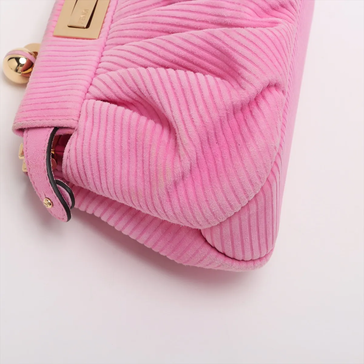 Peekaboo Suede Chain Shoulder Bag Pink 8BP118 — view 15