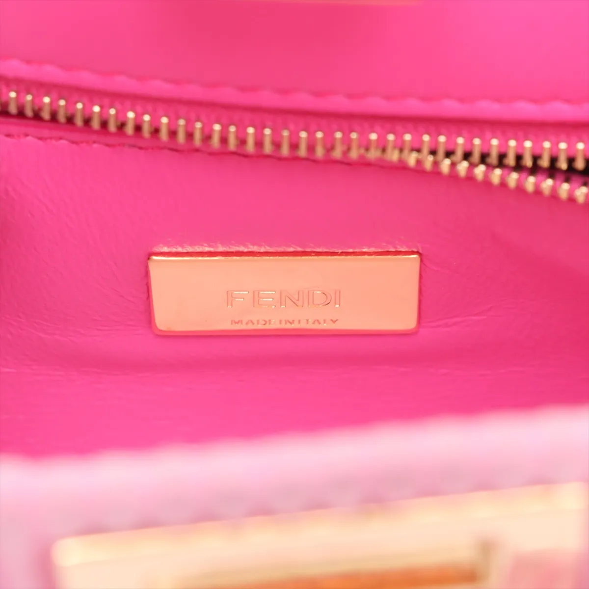 Peekaboo Suede Chain Shoulder Bag Pink 8BP118 — view 9