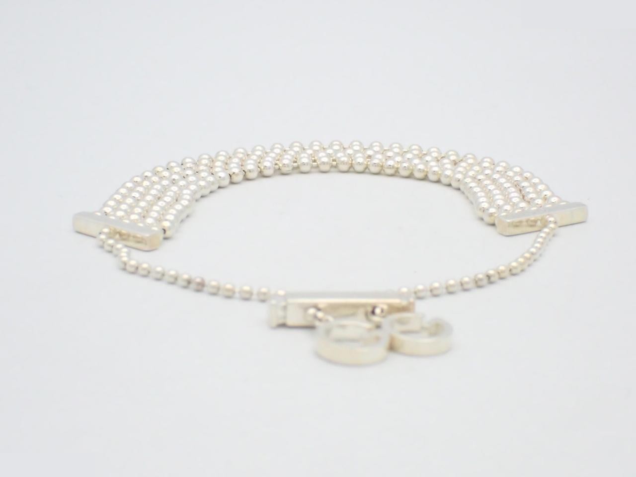ball chain bracelet, 925 sterling silver, 25.4g, total length approximately 24cm. — view 2