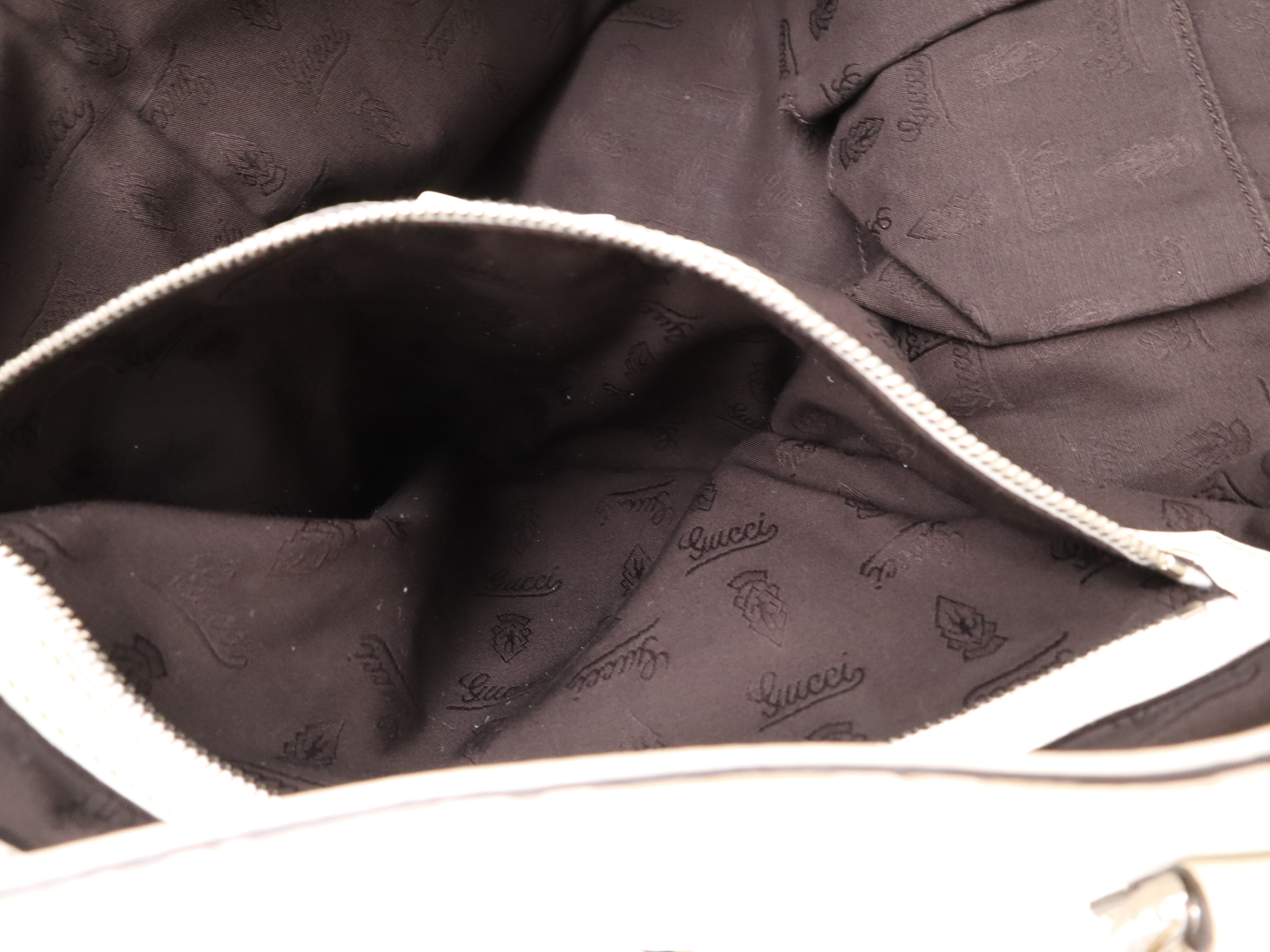 229852 Leather Guccisima Tote Bag White Tote Bag — view 11