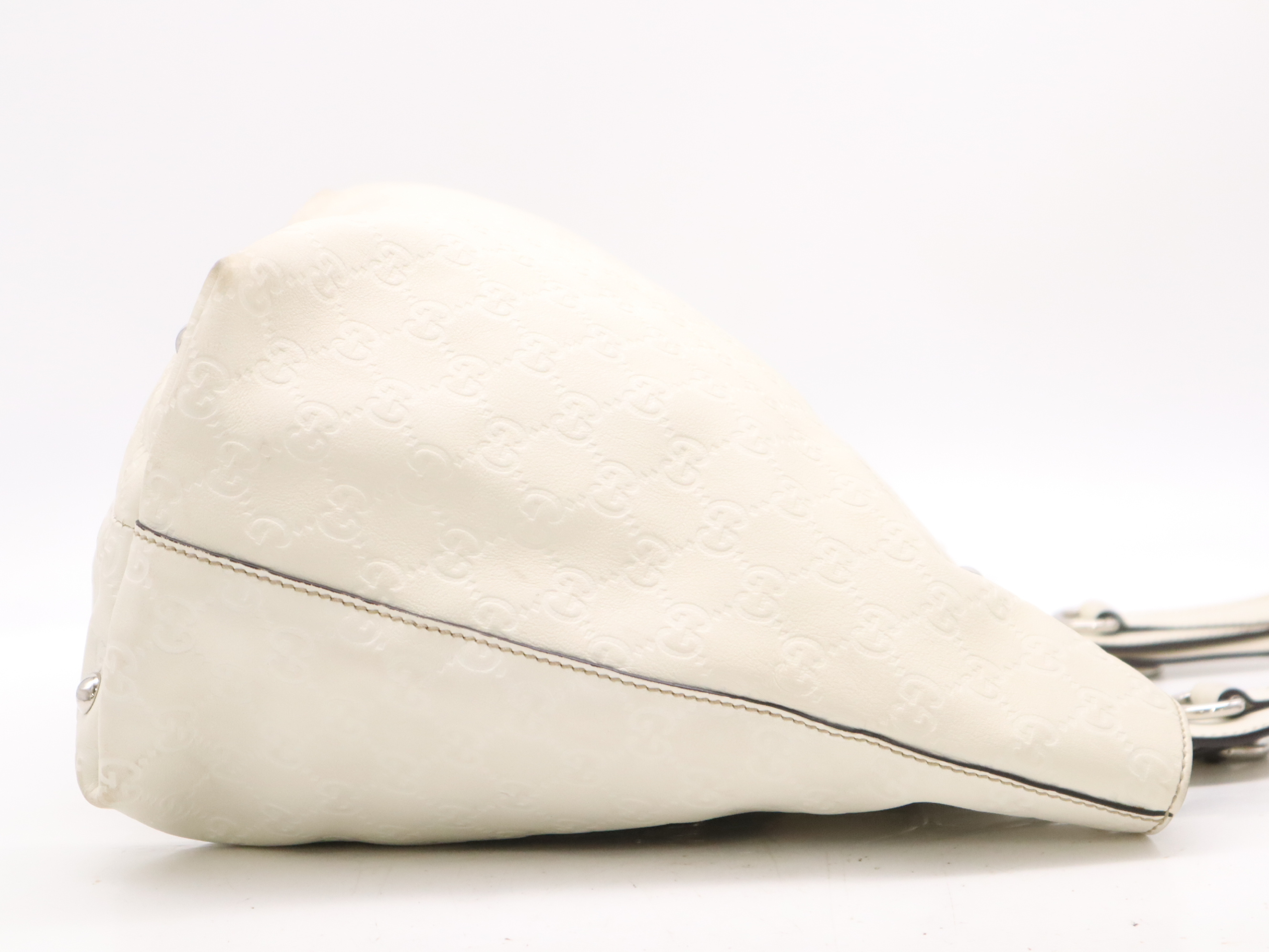 229852 Leather Guccisima Tote Bag White Tote Bag — view 5