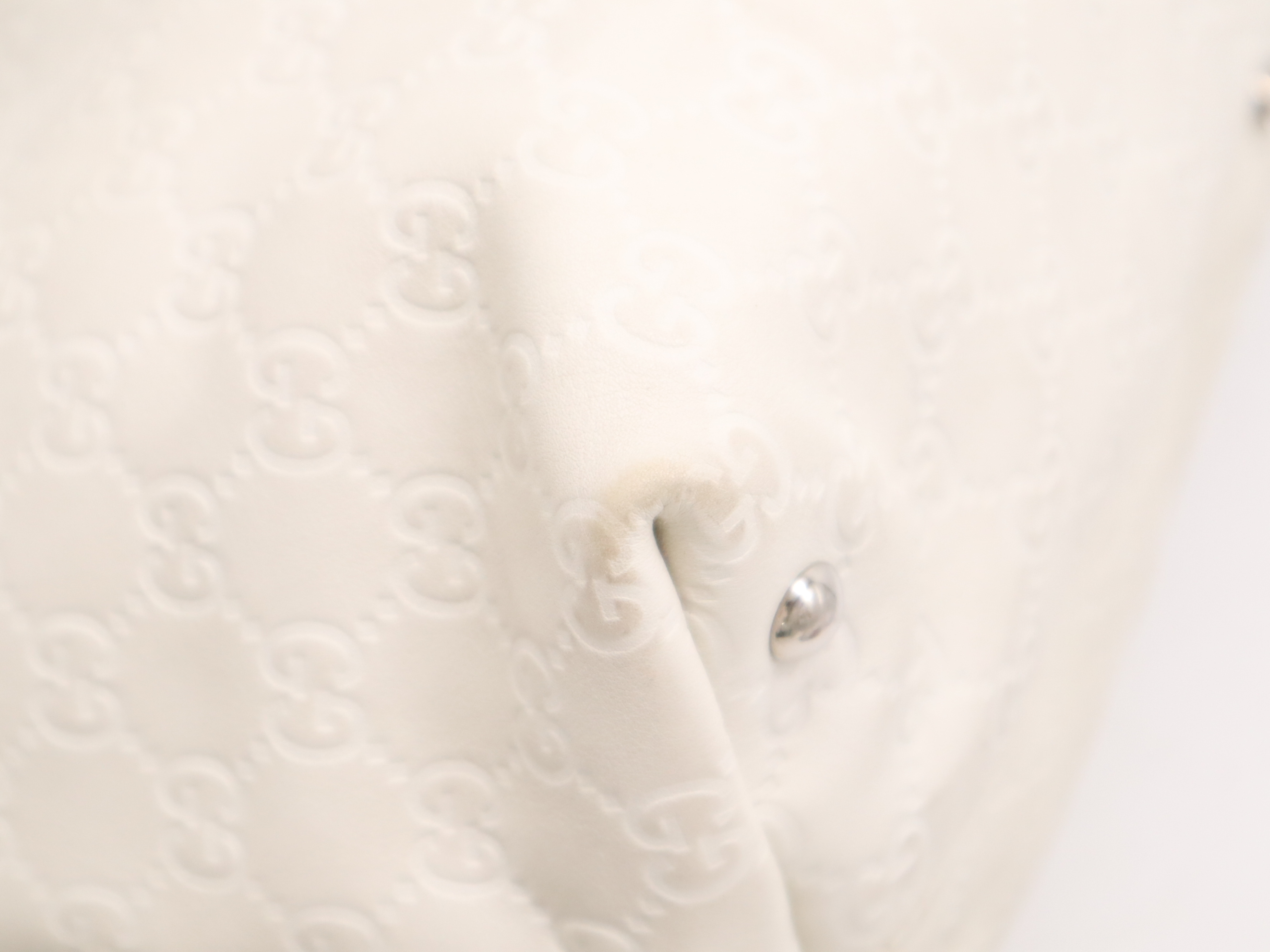 229852 Leather Guccisima Tote Bag White Tote Bag — view 9