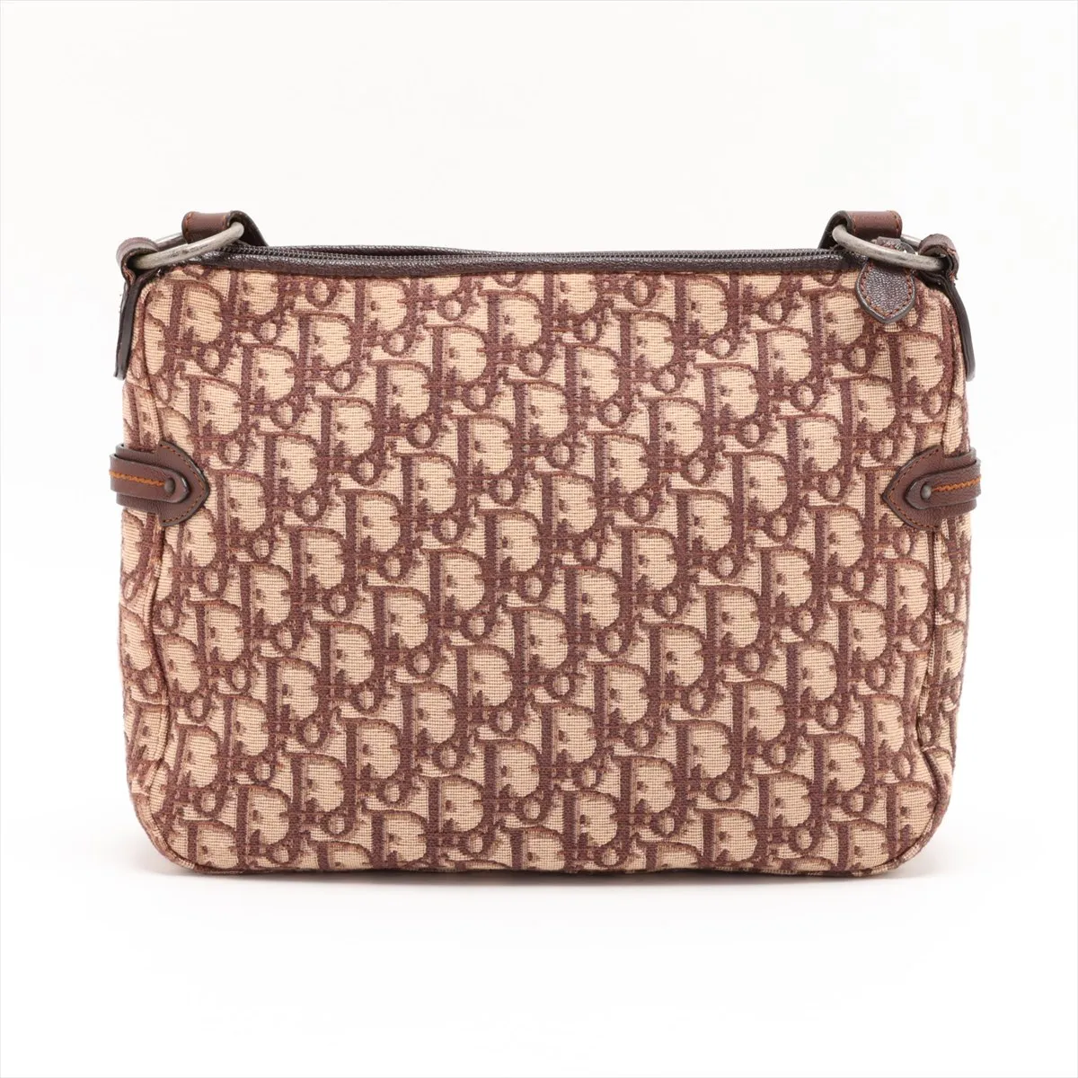 Trotter Canvas x Leather Shoulder Bag, Brown — view 2
