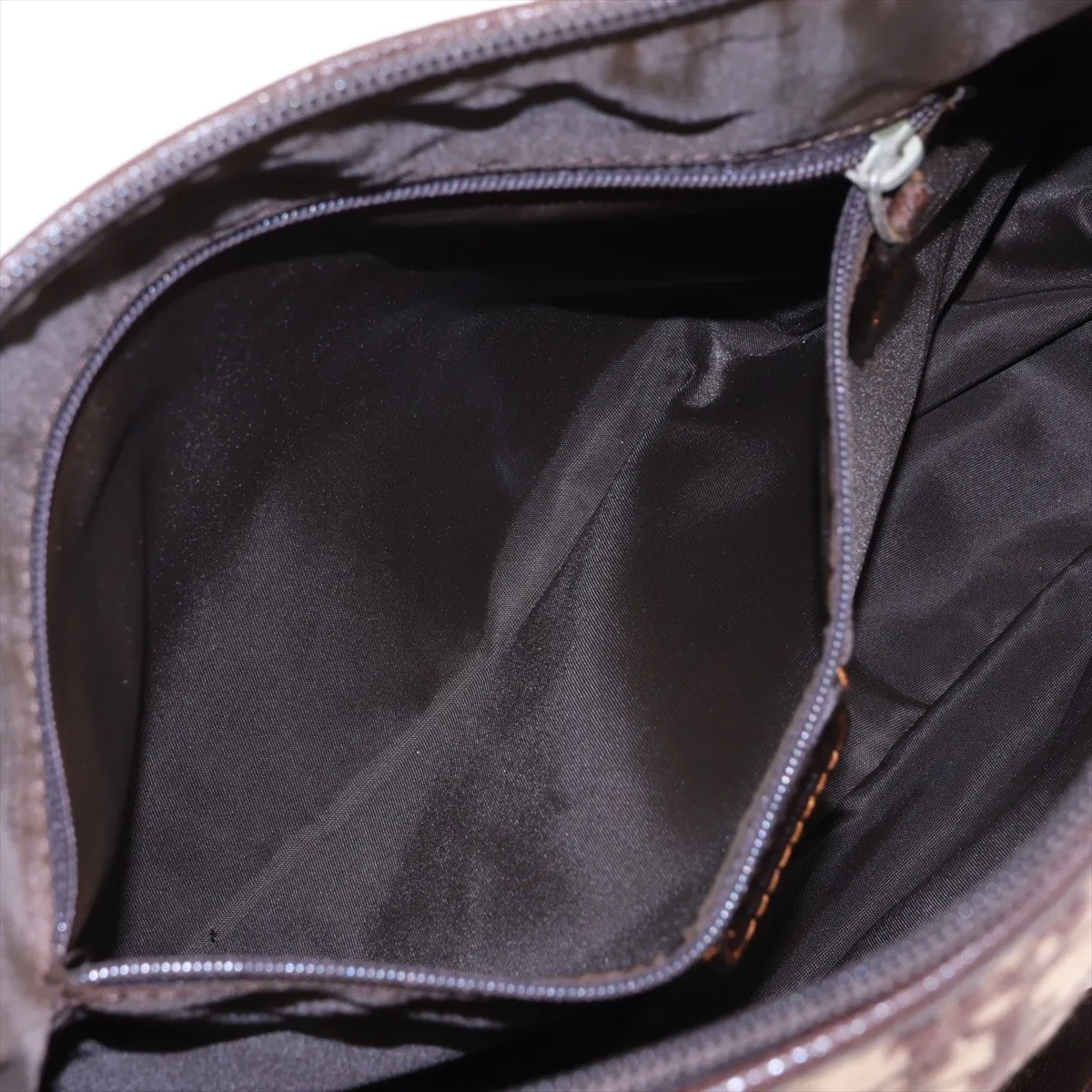 Trotter Canvas x Leather Shoulder Bag, Brown — view 7