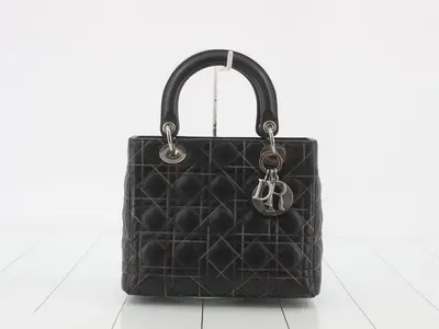 Lady Dior Cannage Lambskin 2-Way Handbag