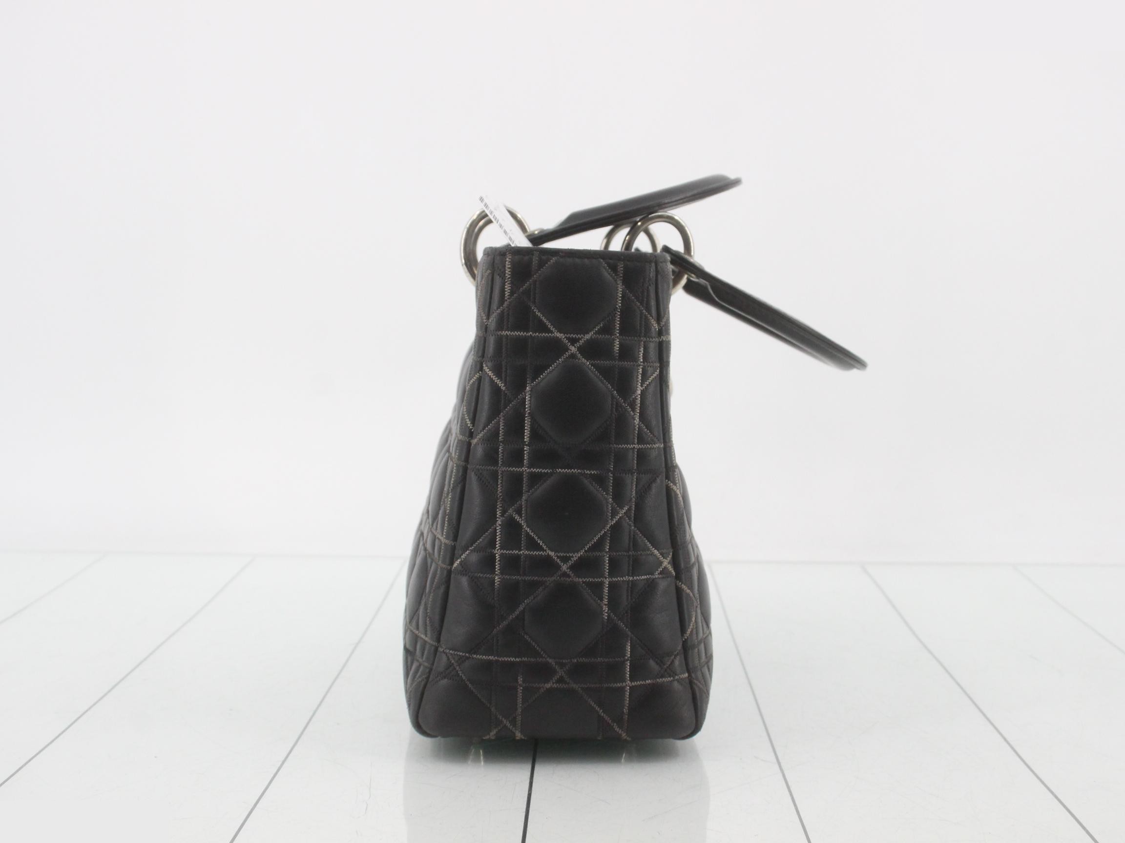 Lady Dior Cannage Lambskin 2-Way Handbag — view 4