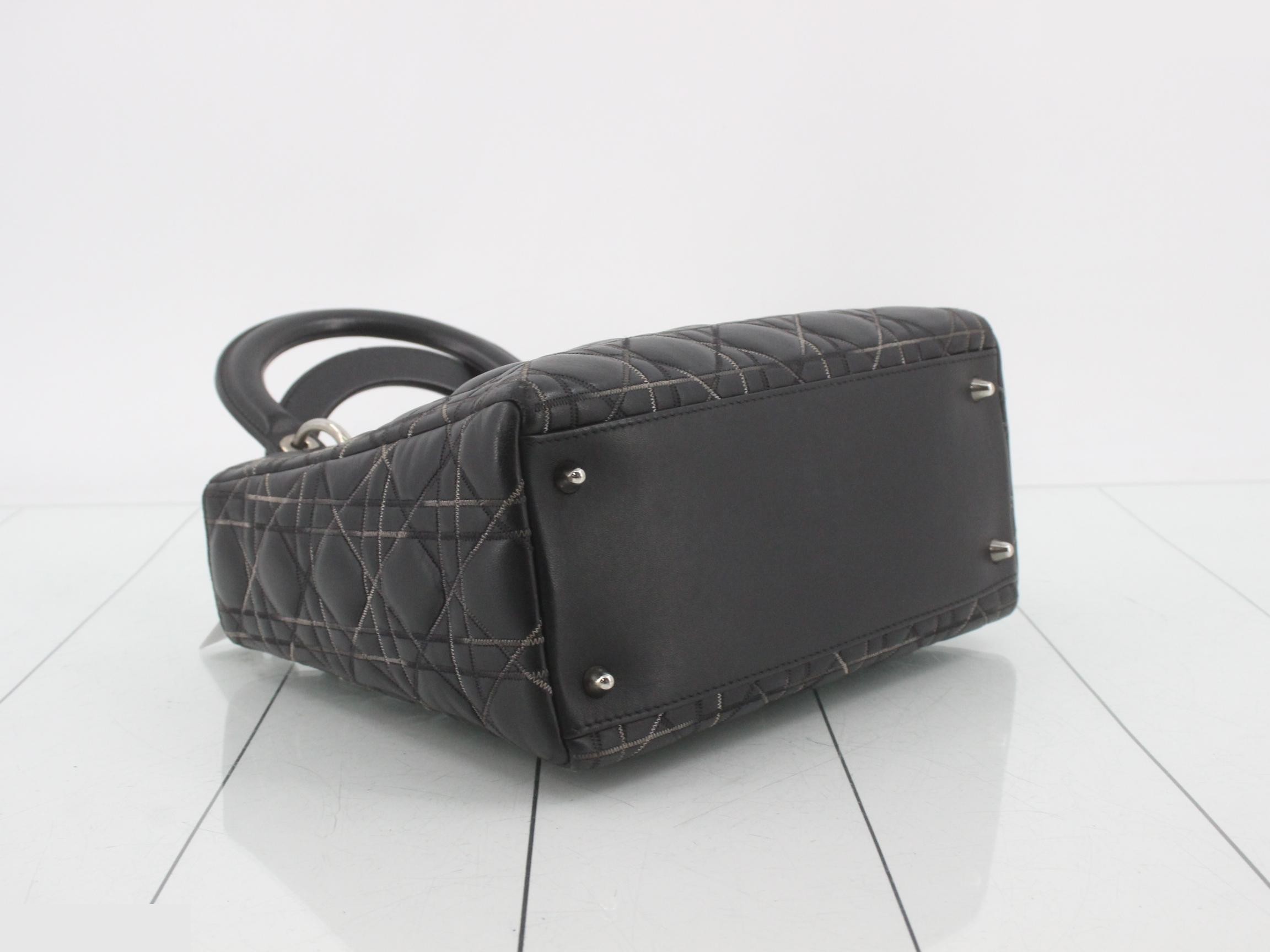 Lady Dior Cannage Lambskin 2-Way Handbag — view 5