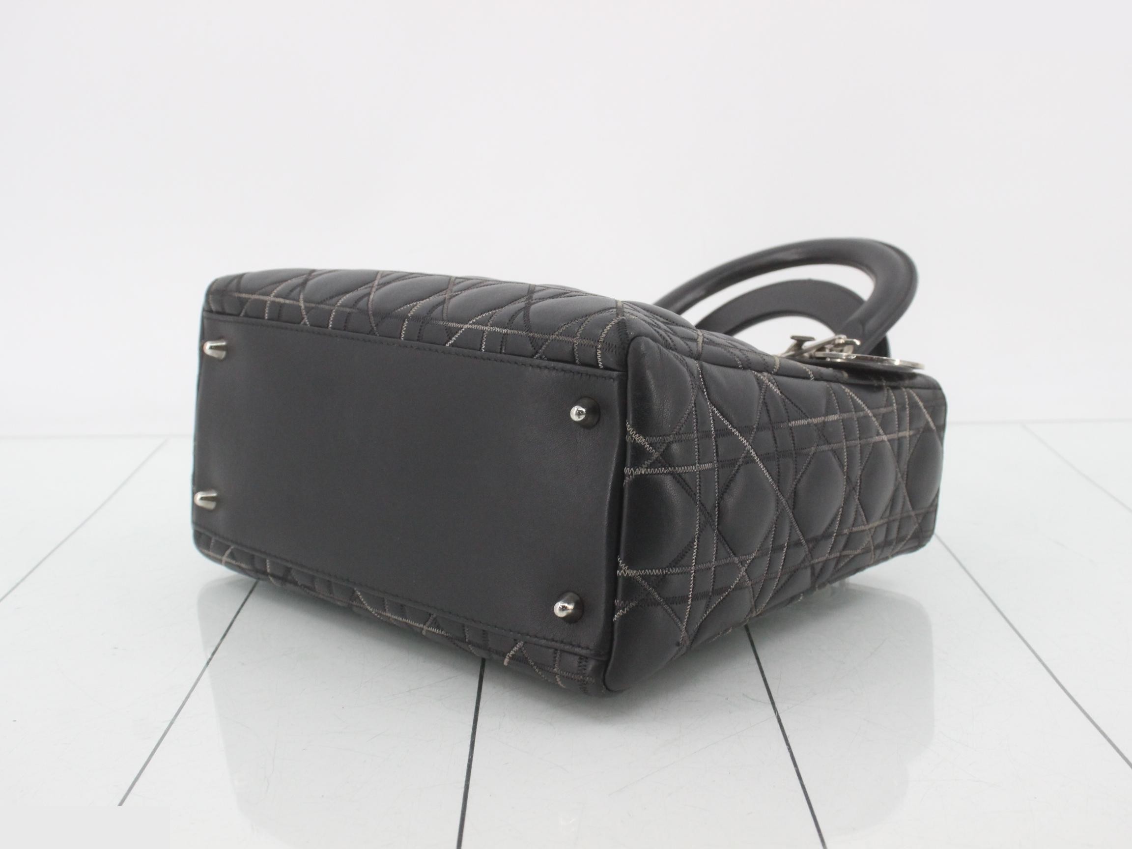 Lady Dior Cannage Lambskin 2-Way Handbag — view 6