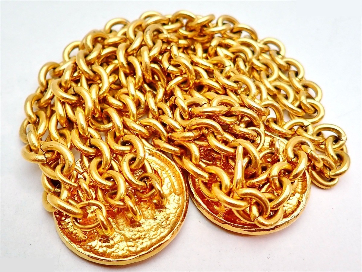 Engraved Emblem Triple Chain — view 3