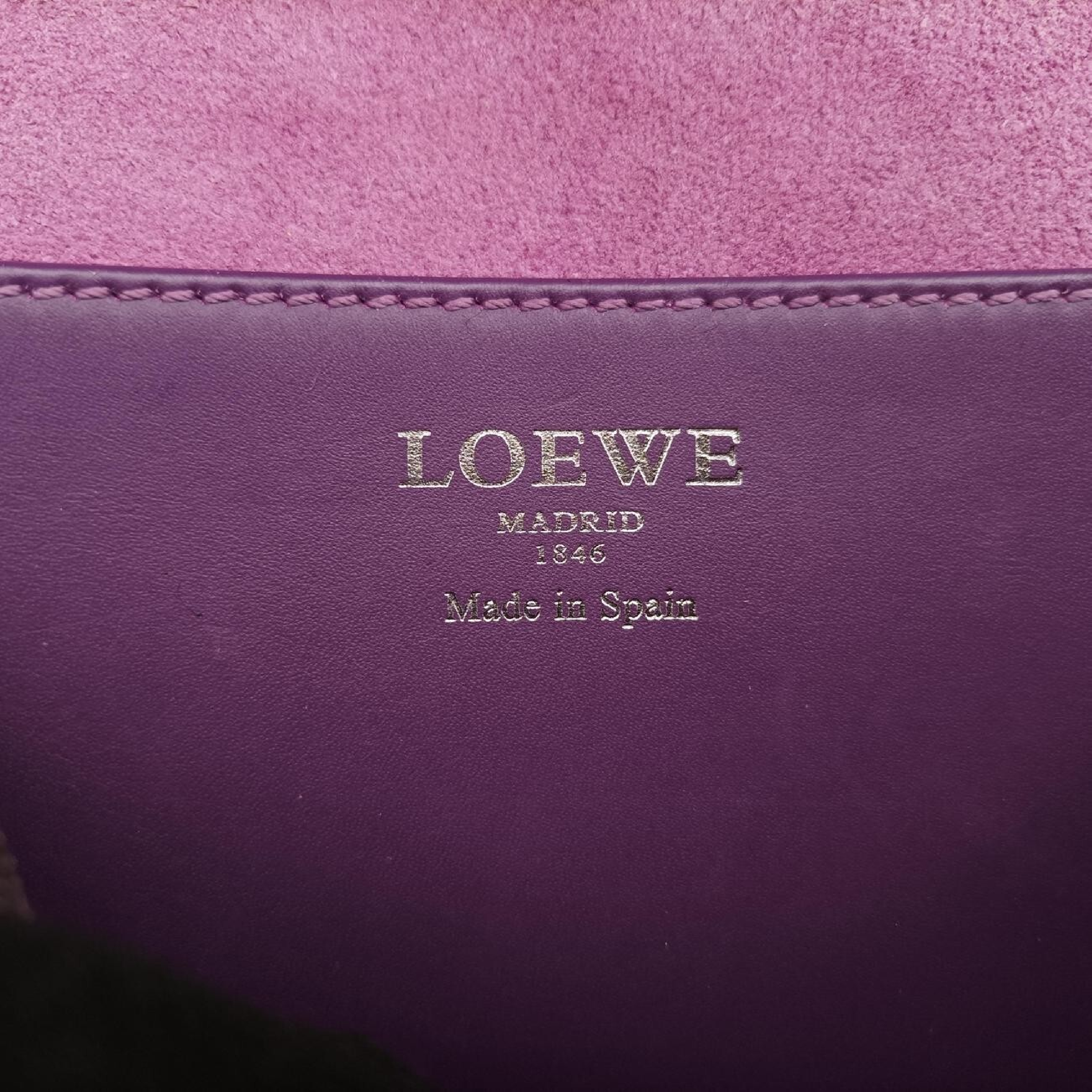 Ines de la Fressange Purple Leather Shoulder Bag 061304 — view 7