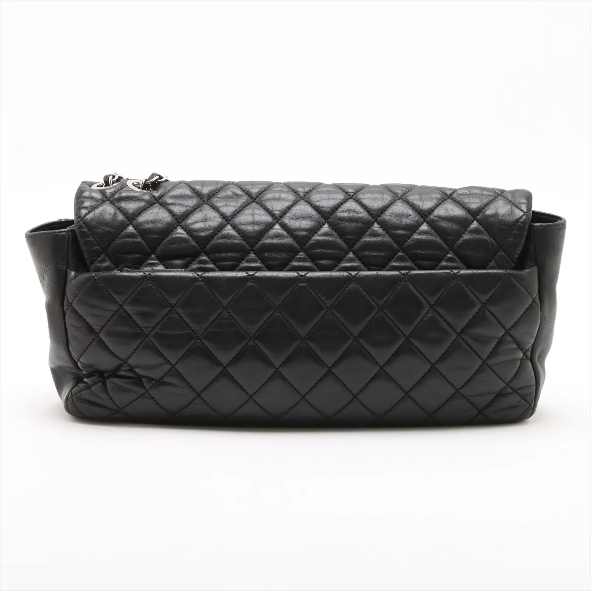 Matelasse Lambskin Single Flap Double Chain Bag Black Silver Hardware 13626506 13th Series — view 2