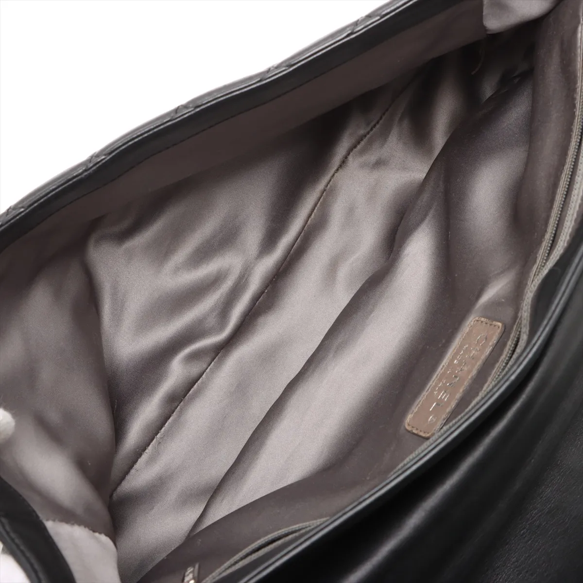 Matelasse Lambskin Single Flap Double Chain Bag Black Silver Hardware 13626506 13th Series — view 6