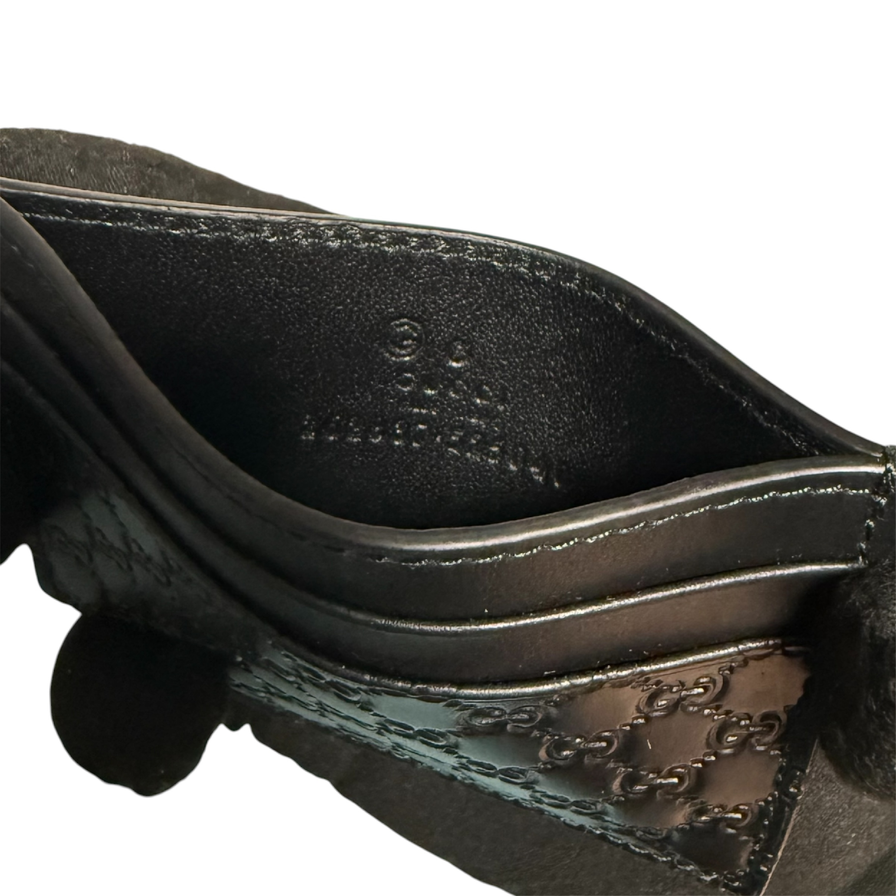 262837 Microguccissima Black Card Case — view 2