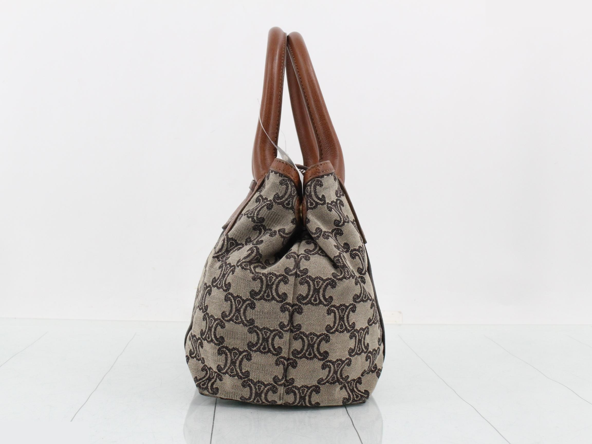 handbags for men and women, Macadam pattern, gray and brown, with logo. — view 3
