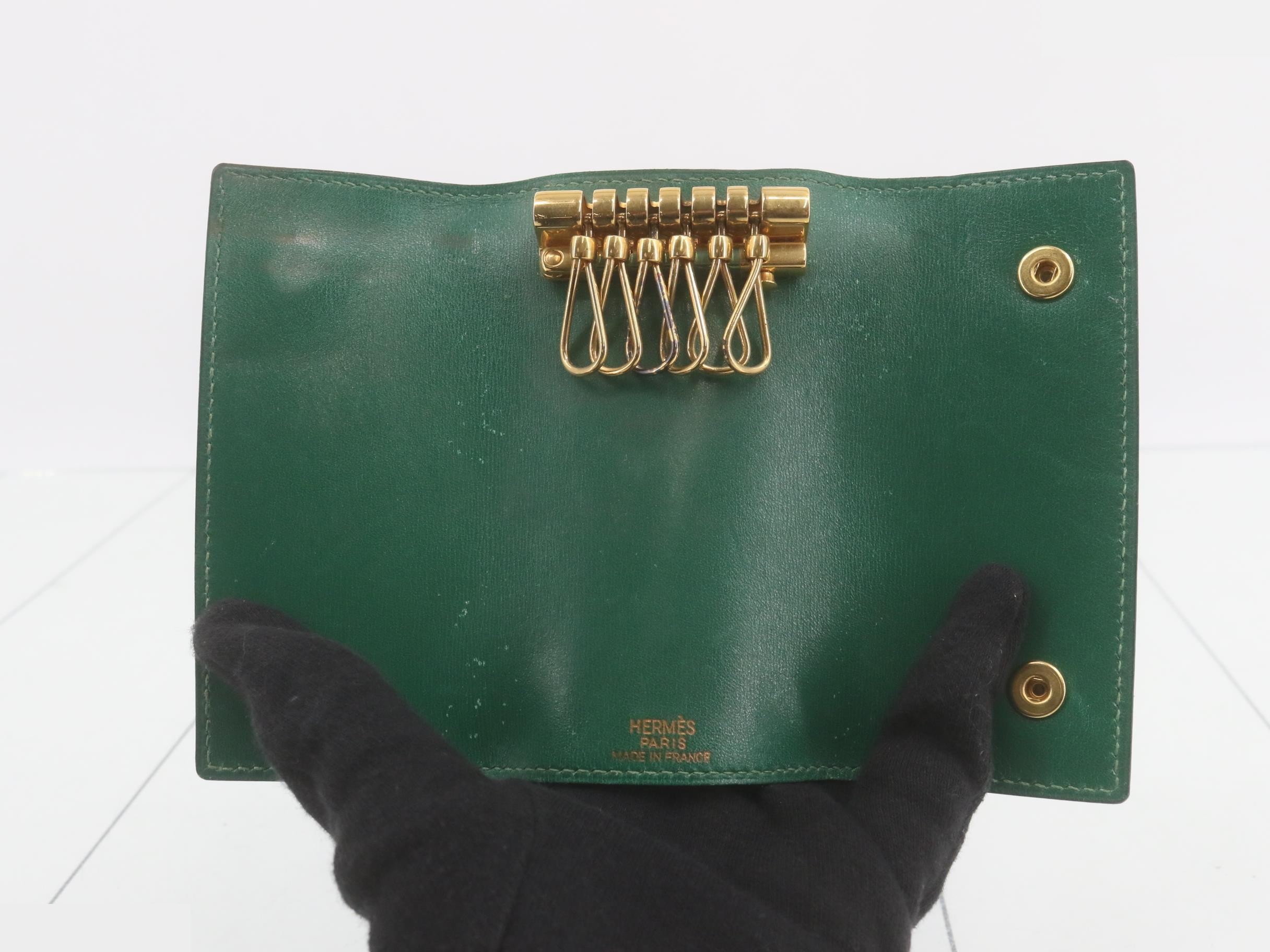 Serie Etuicle 6 Leather Key Case, Green — view 4