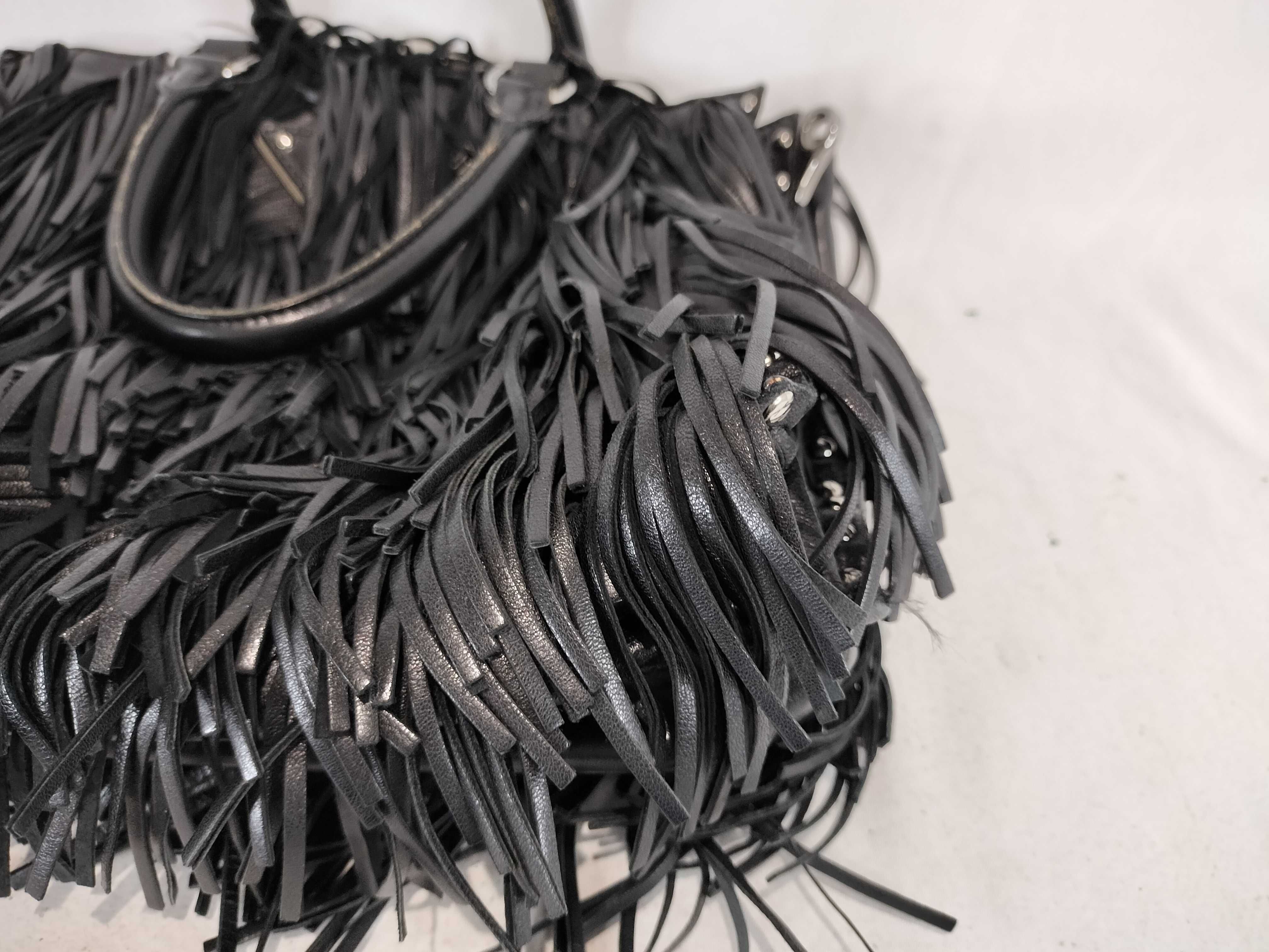 Fringe 2-Way Bag Black Handbag — view 7