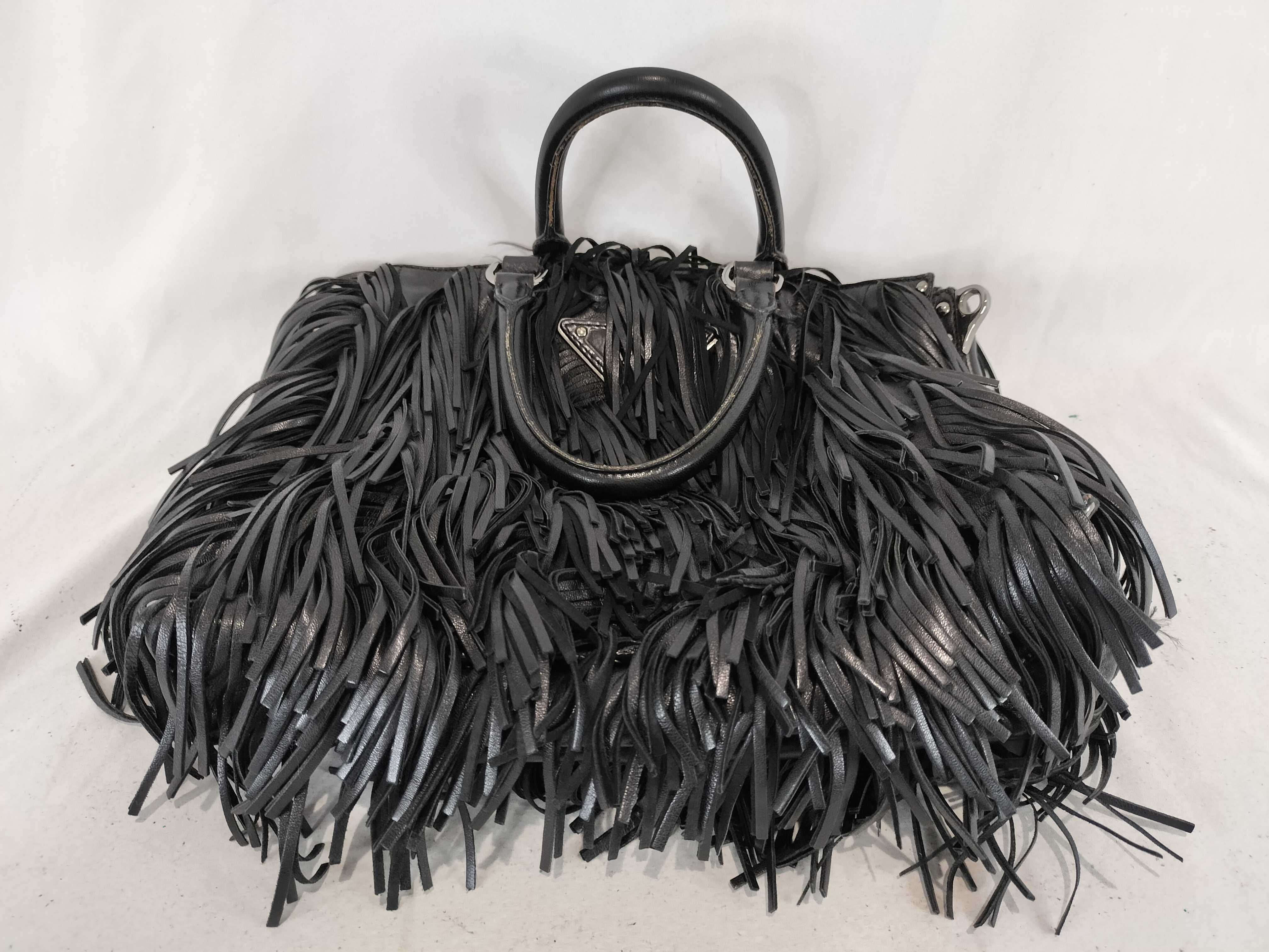 Fringe 2-Way Bag Black Handbag — view 8