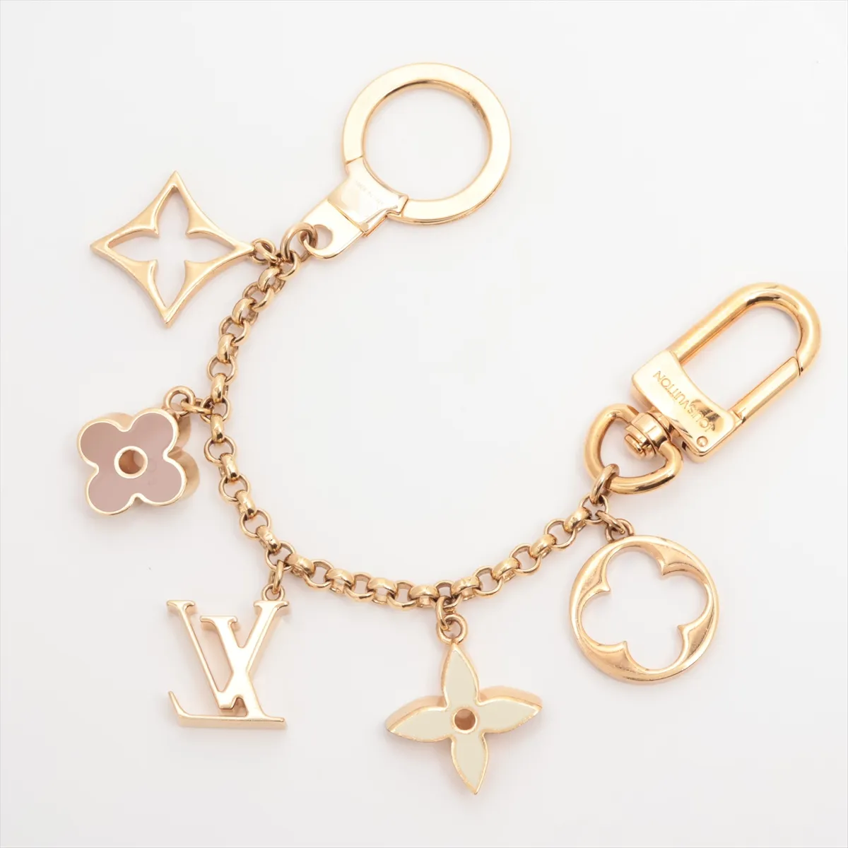 M65111 Fleur de Monogram DP0175 Charm GP Gold. Shows signs of wear, including — view 2