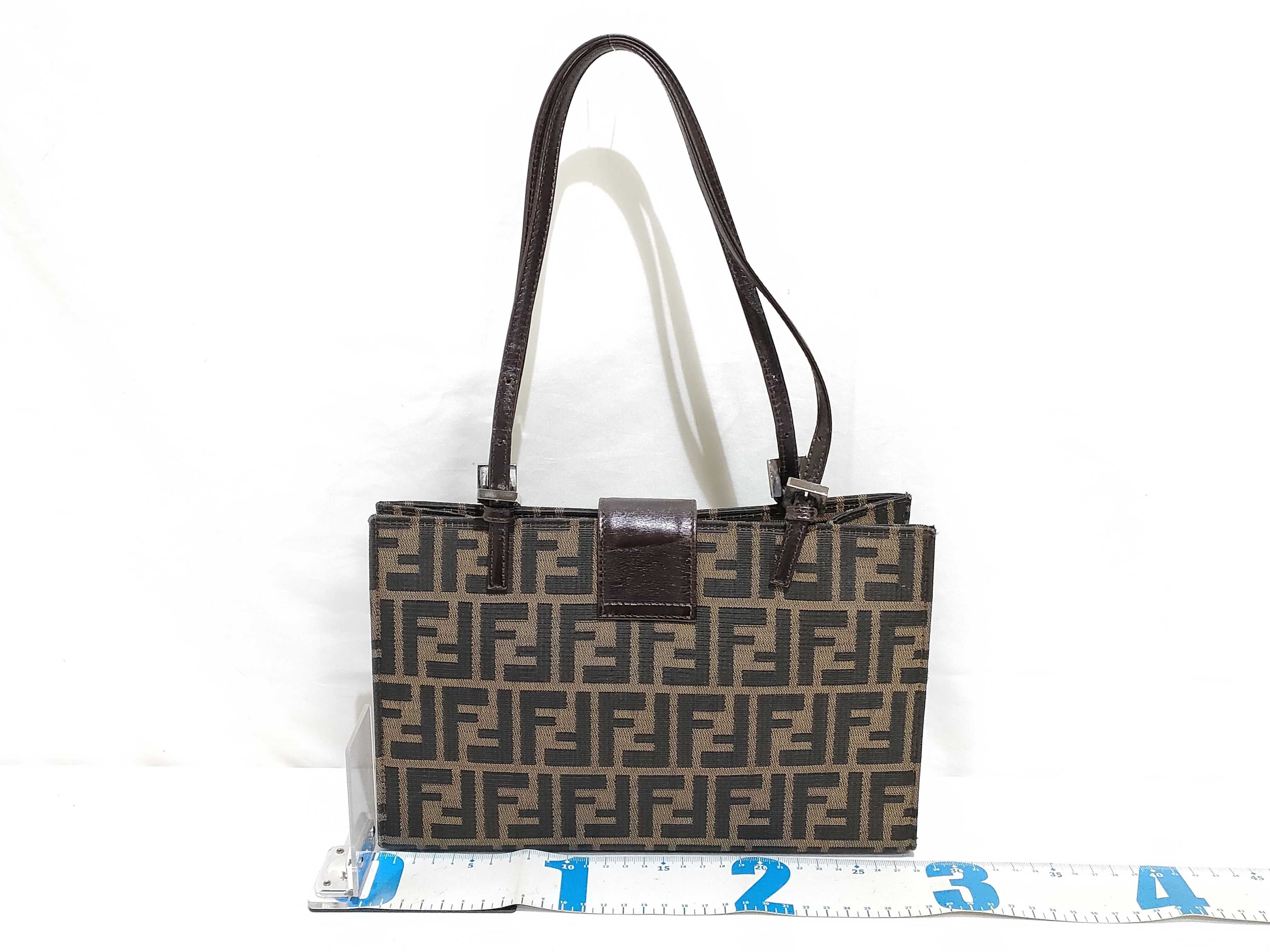 Zucca pattern shoulder bag, Mamma Bucket style, brown shoulder bag. — view 2