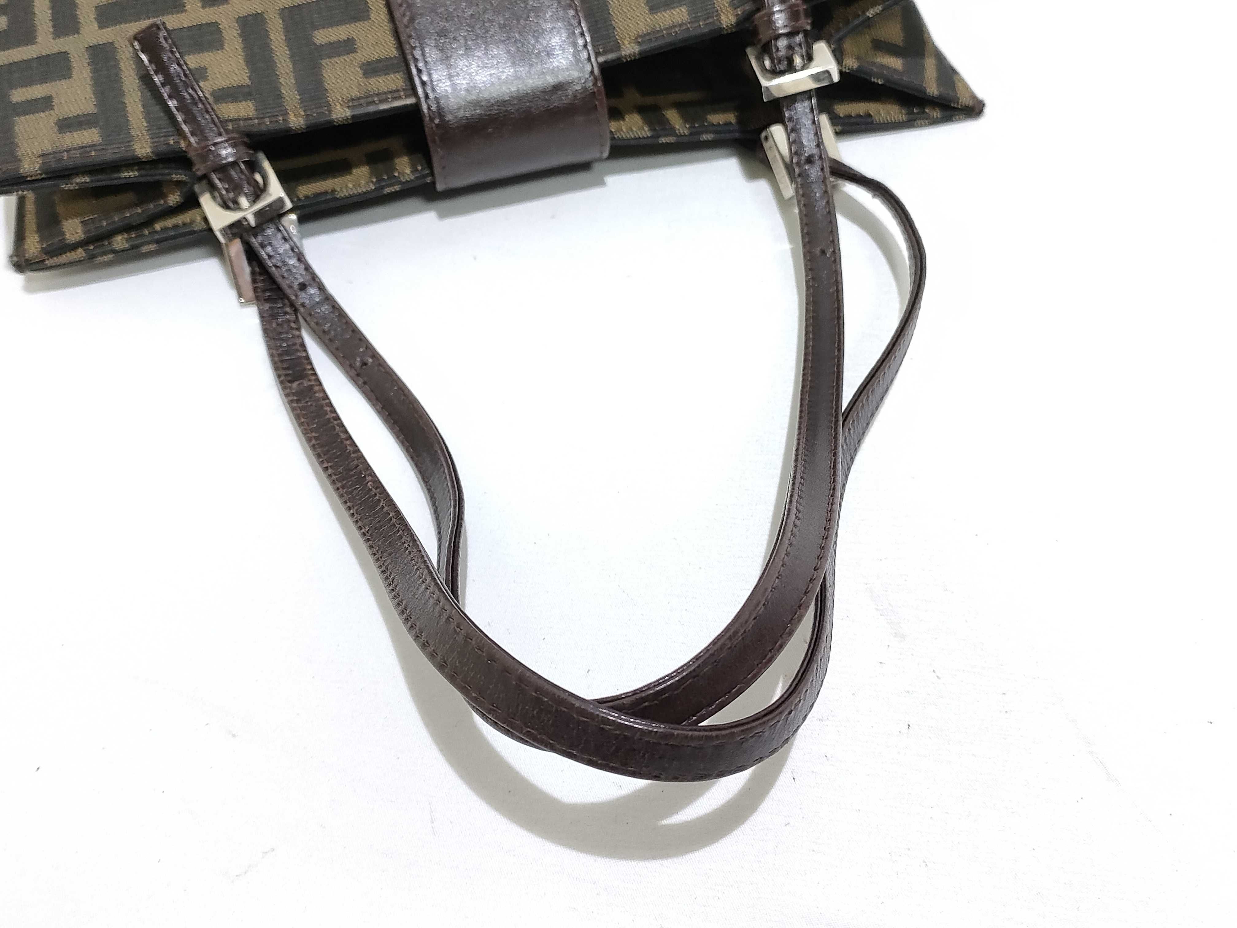 Zucca pattern shoulder bag, Mamma Bucket style, brown shoulder bag. — view 3