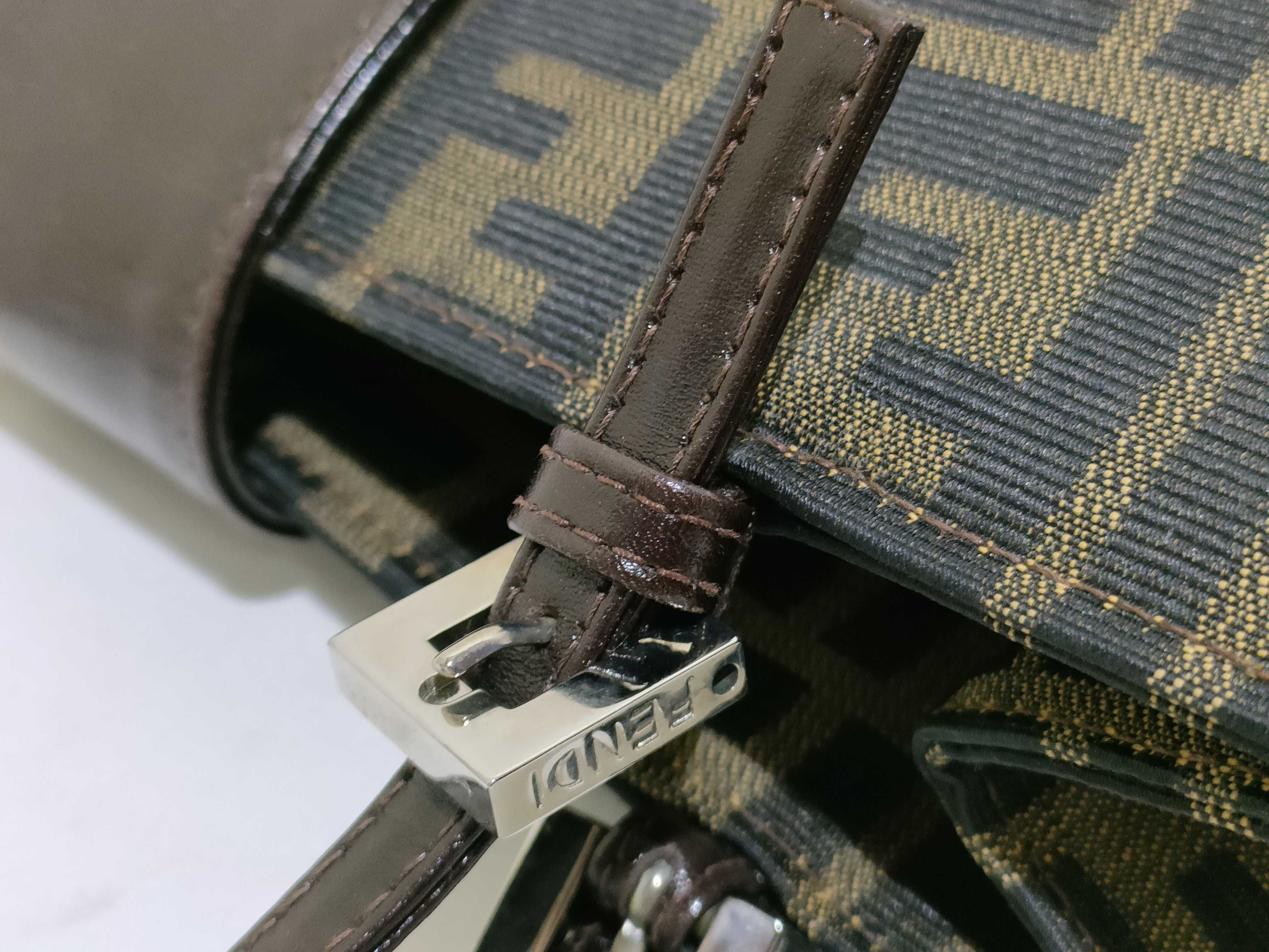 Zucca pattern shoulder bag, Mamma Bucket style, brown shoulder bag. — view 5