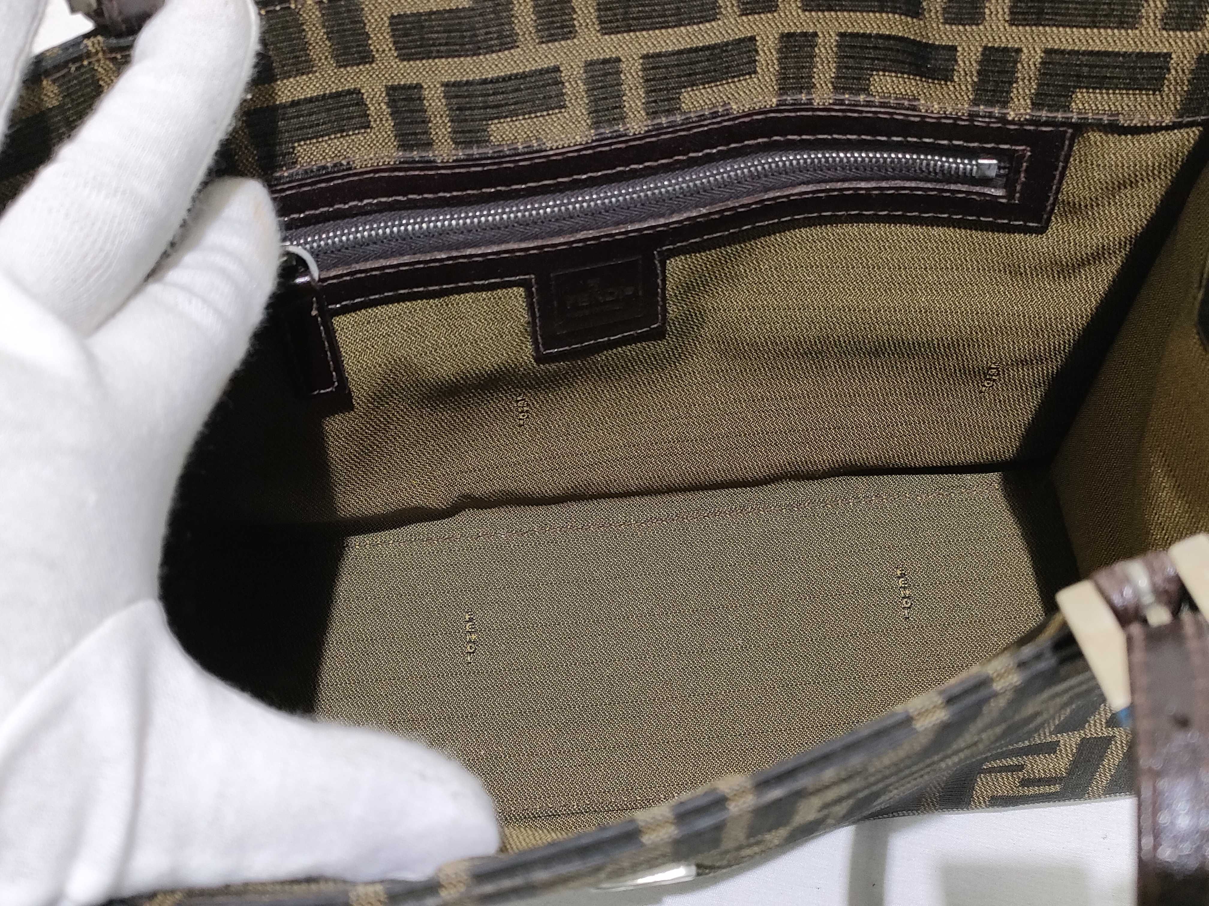 Zucca pattern shoulder bag, Mamma Bucket style, brown shoulder bag. — view 8