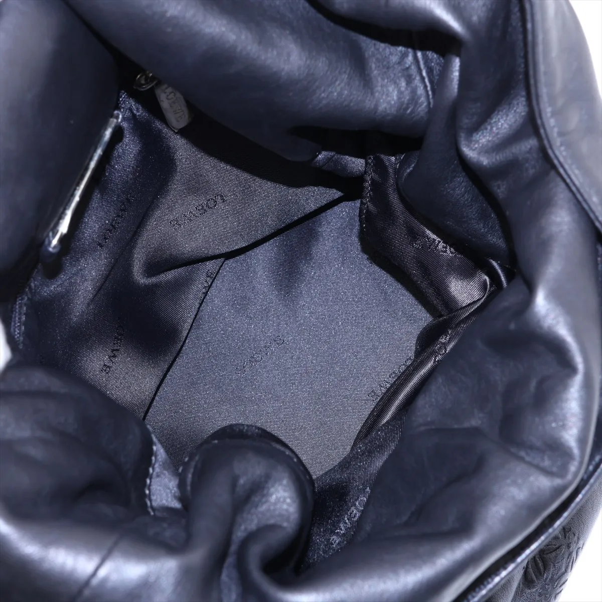 Leather Shoulder Bag, Black — view 6