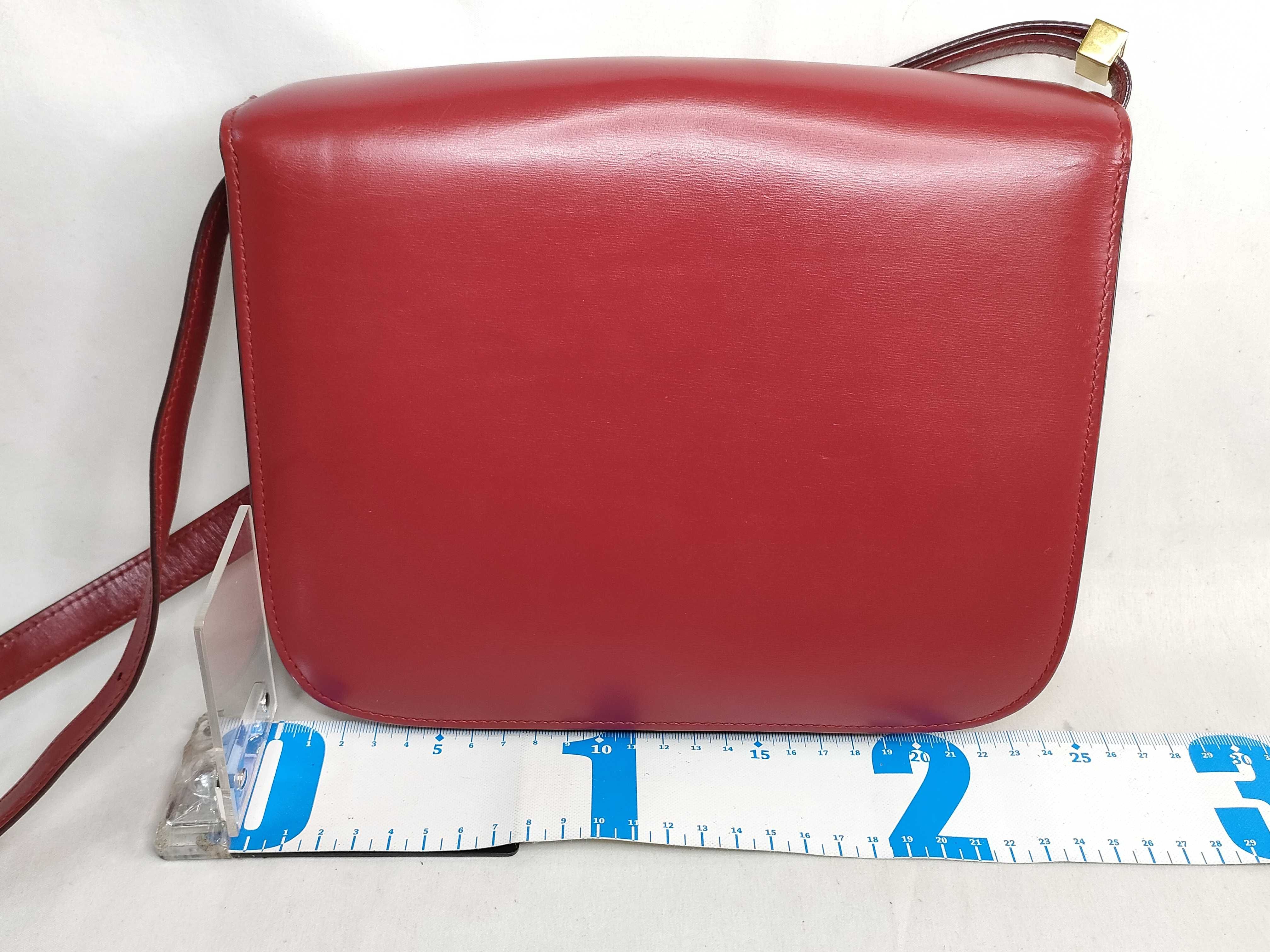 Classic Box Small Leather Shoulder Bag, Red — view 2