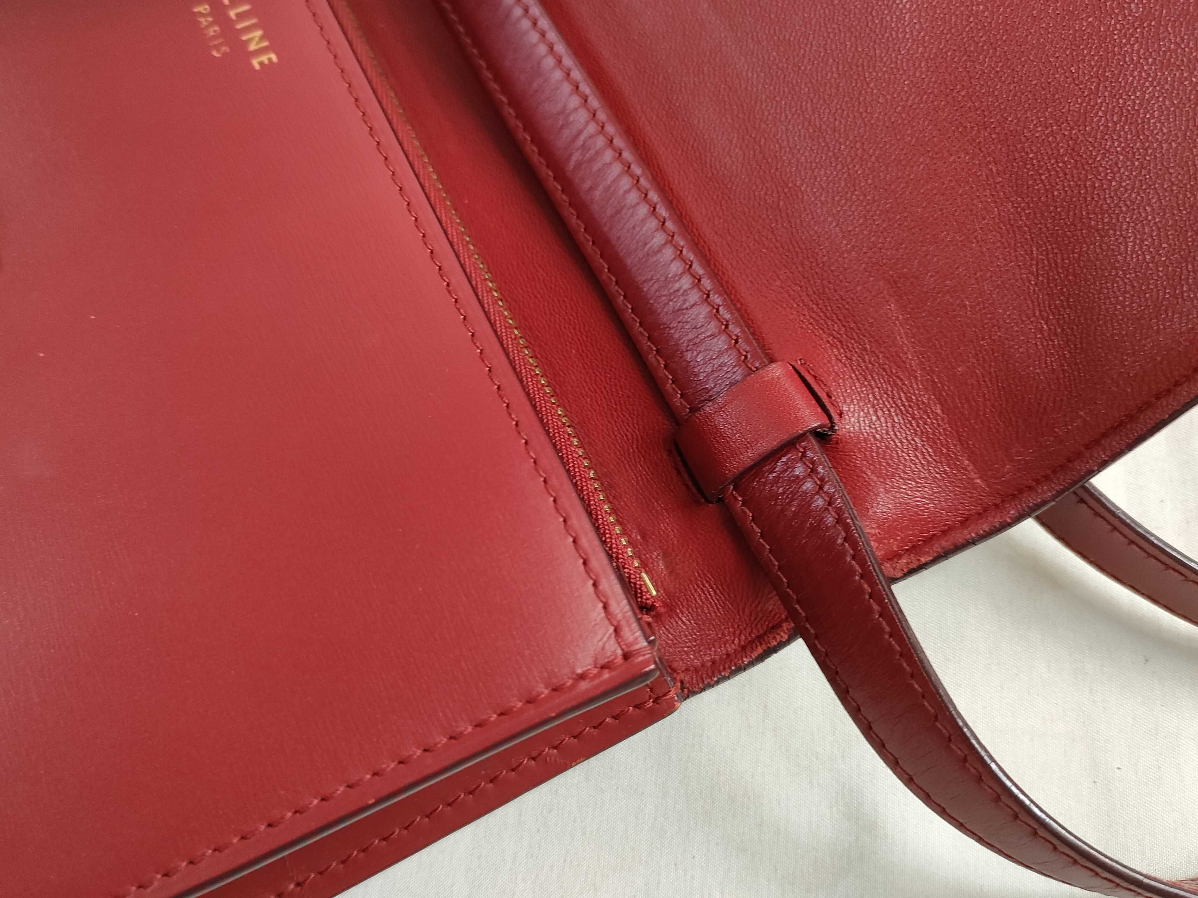 Classic Box Small Leather Shoulder Bag, Red — view 5