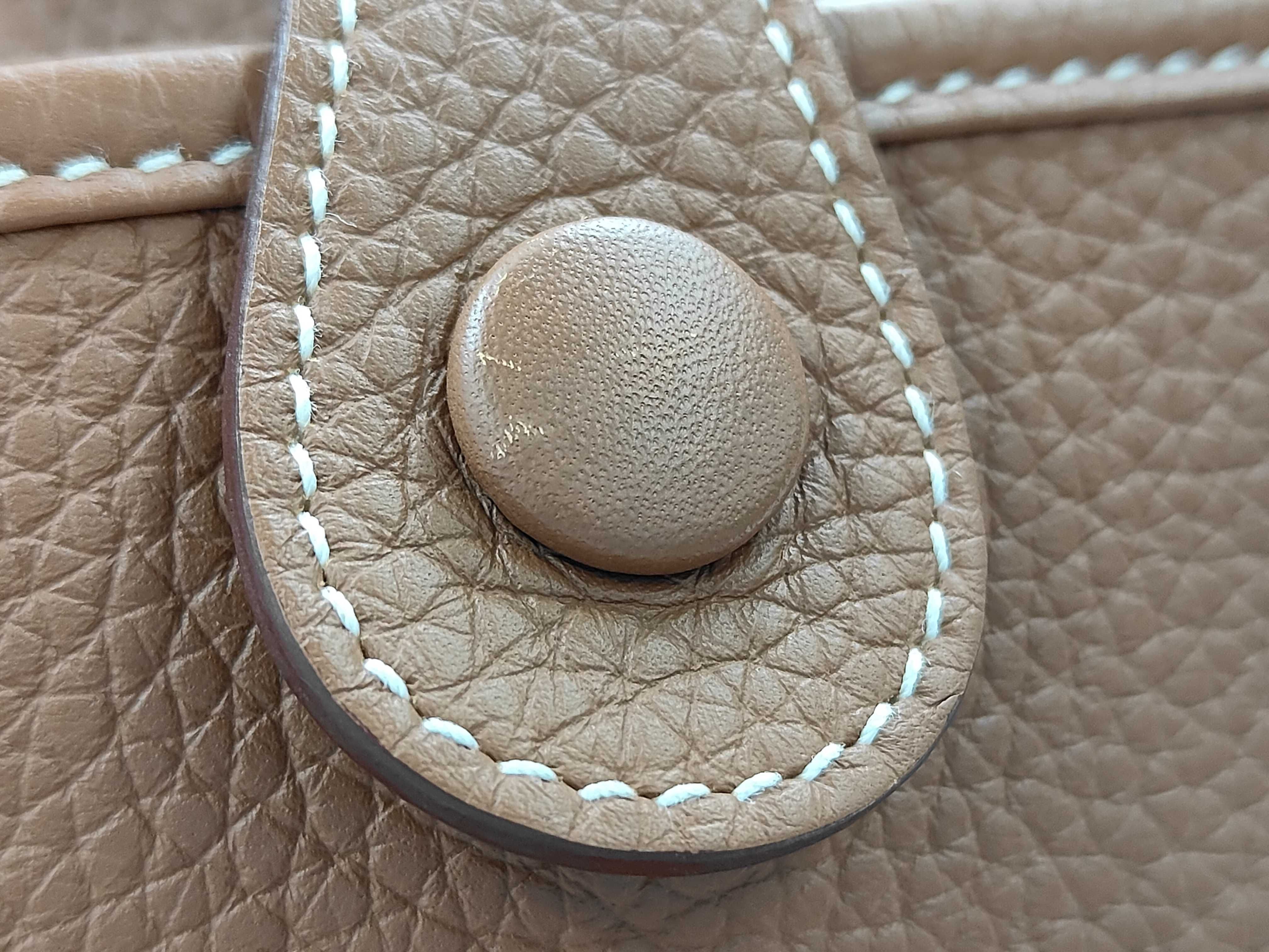Evelyne 3PM Taurillon leather, gold, silver hardware, K stamp, shoulder bag — view 9