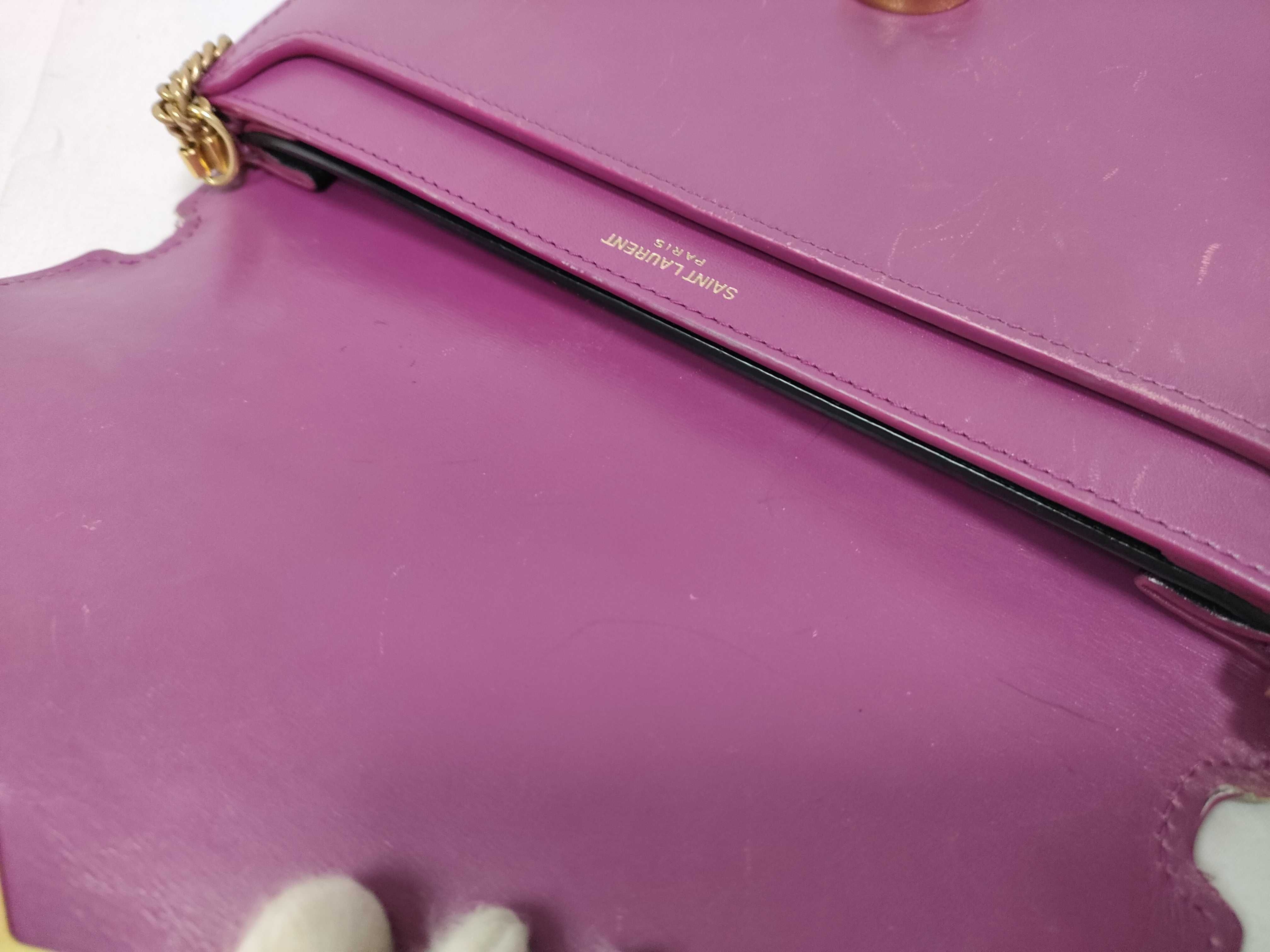 Cassandra Leather Chain Shoulder Bag — view 12