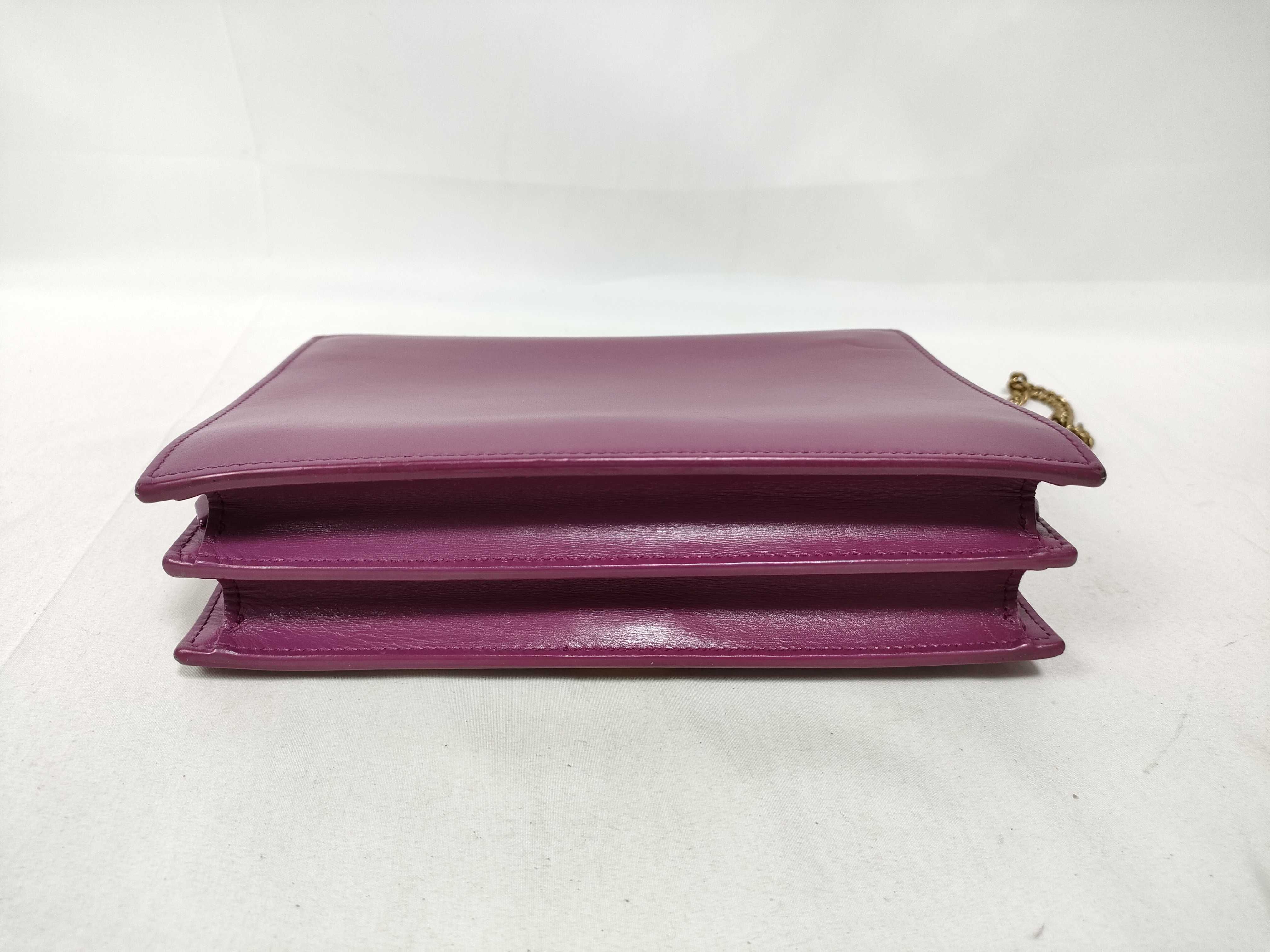 Cassandra Leather Chain Shoulder Bag — view 3