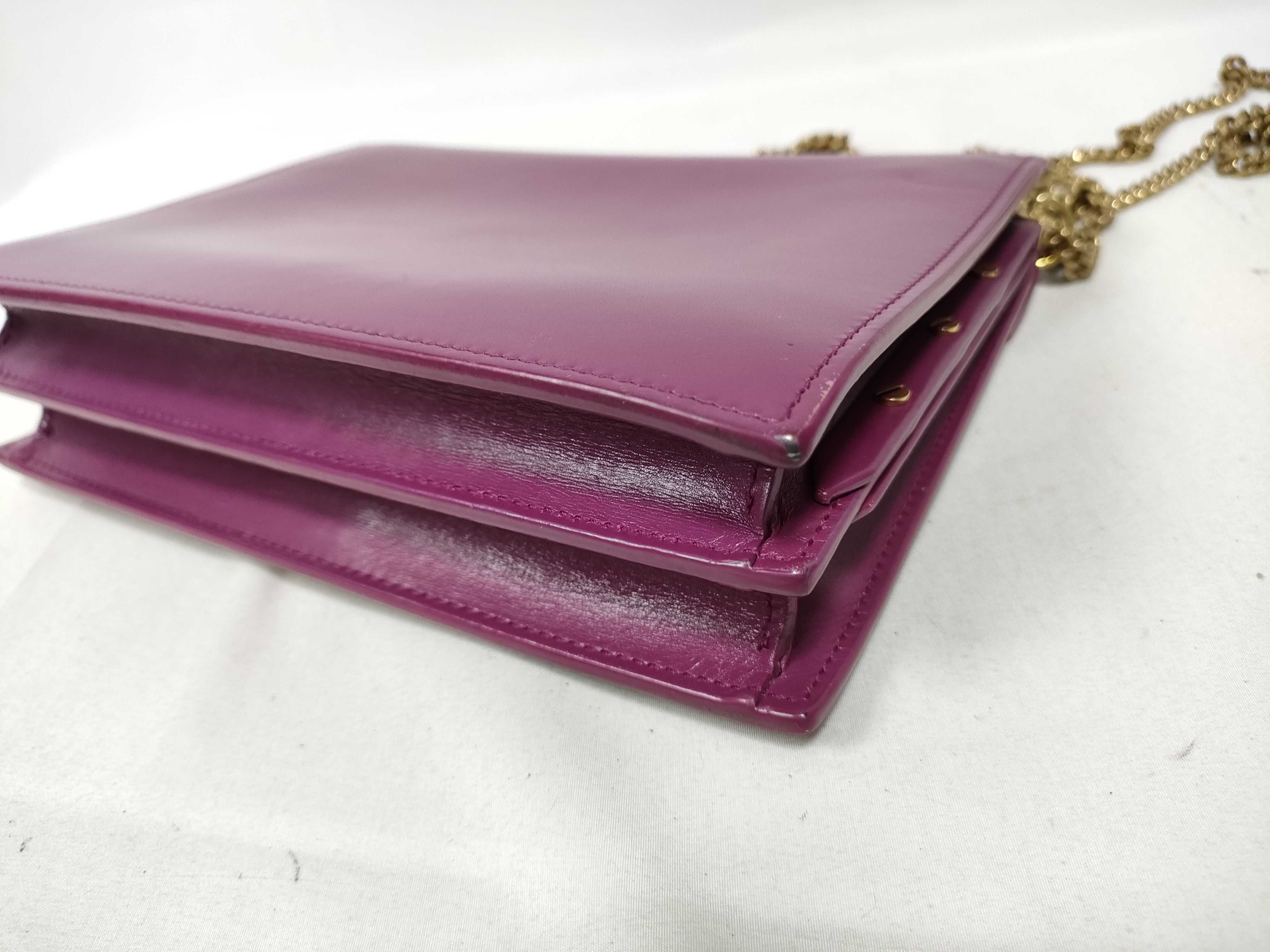 Cassandra Leather Chain Shoulder Bag — view 5