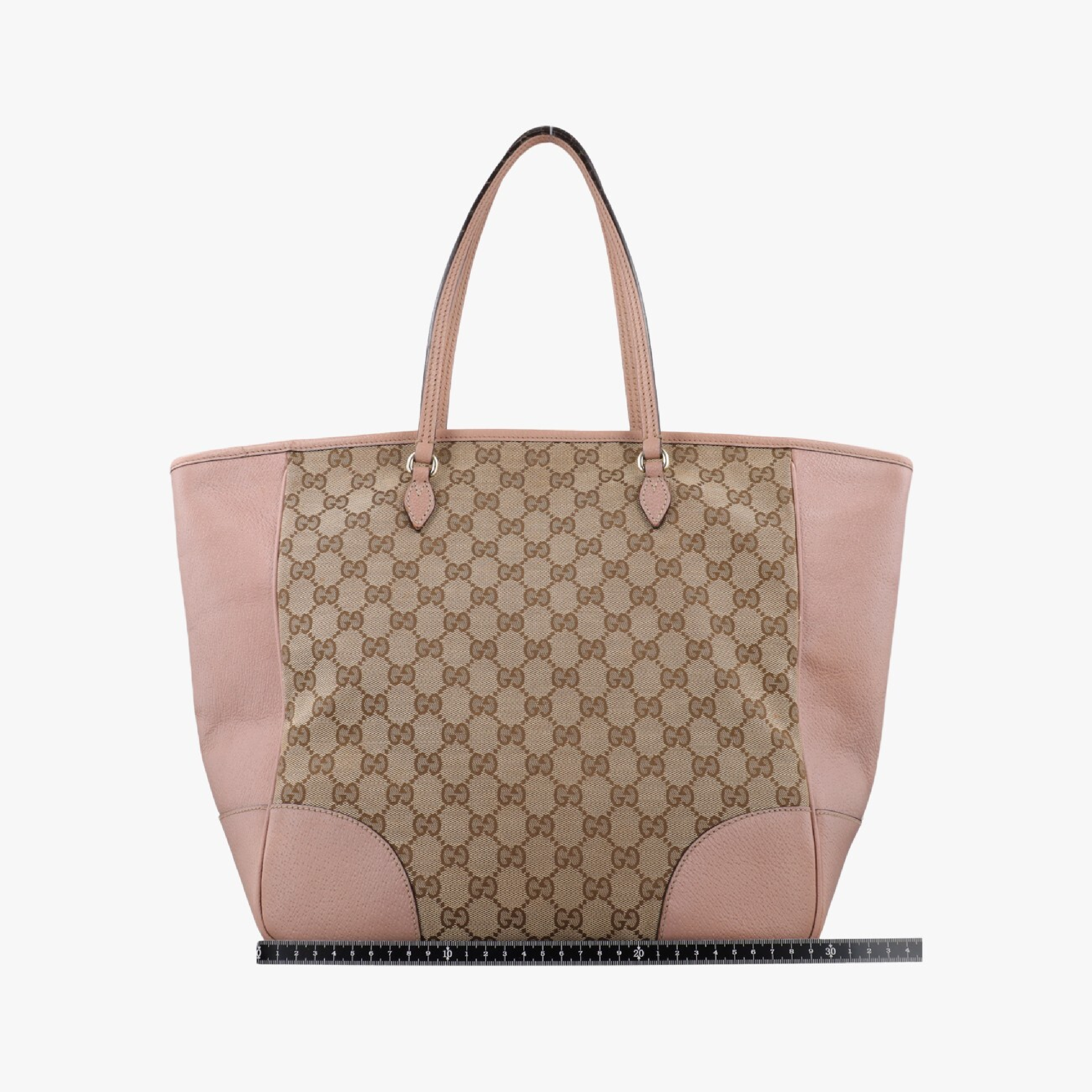 Bree handbag, beige x pink canvas x leather, 323671 E015188356. — view 2